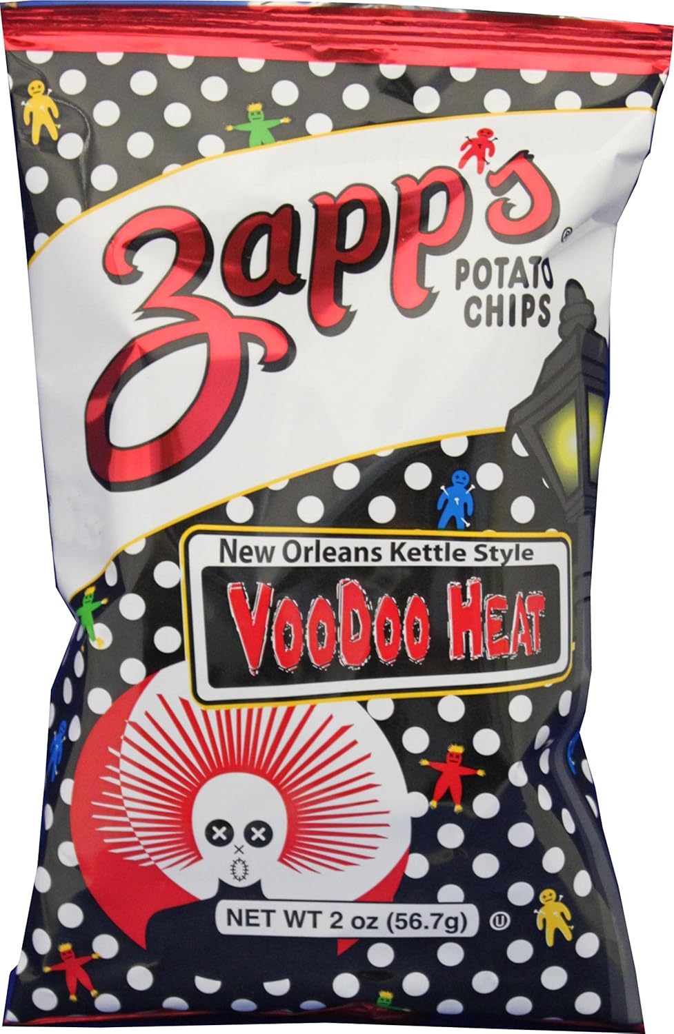 Zapp’s New Orleans Kettle-Style Potato Chips Hotter n Hot Jalapeno Flavor (2 oz Bags, 25 Count), Crunchy Chips with a Spicy Kick, Perfect On-The-Go, Gluten Free Snack