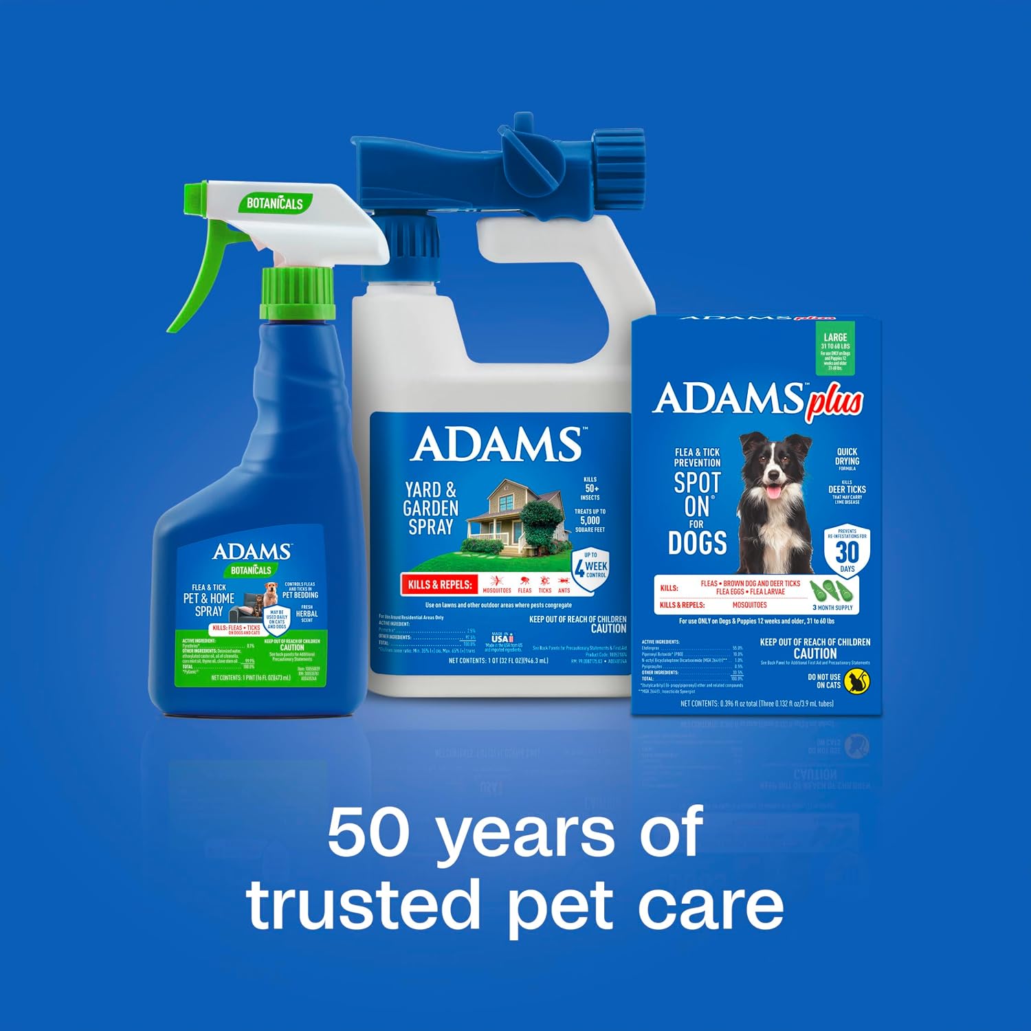ADAMS Plus Flea & Tick Prevention Spot On for Extra Large Dogs, 3 Pack