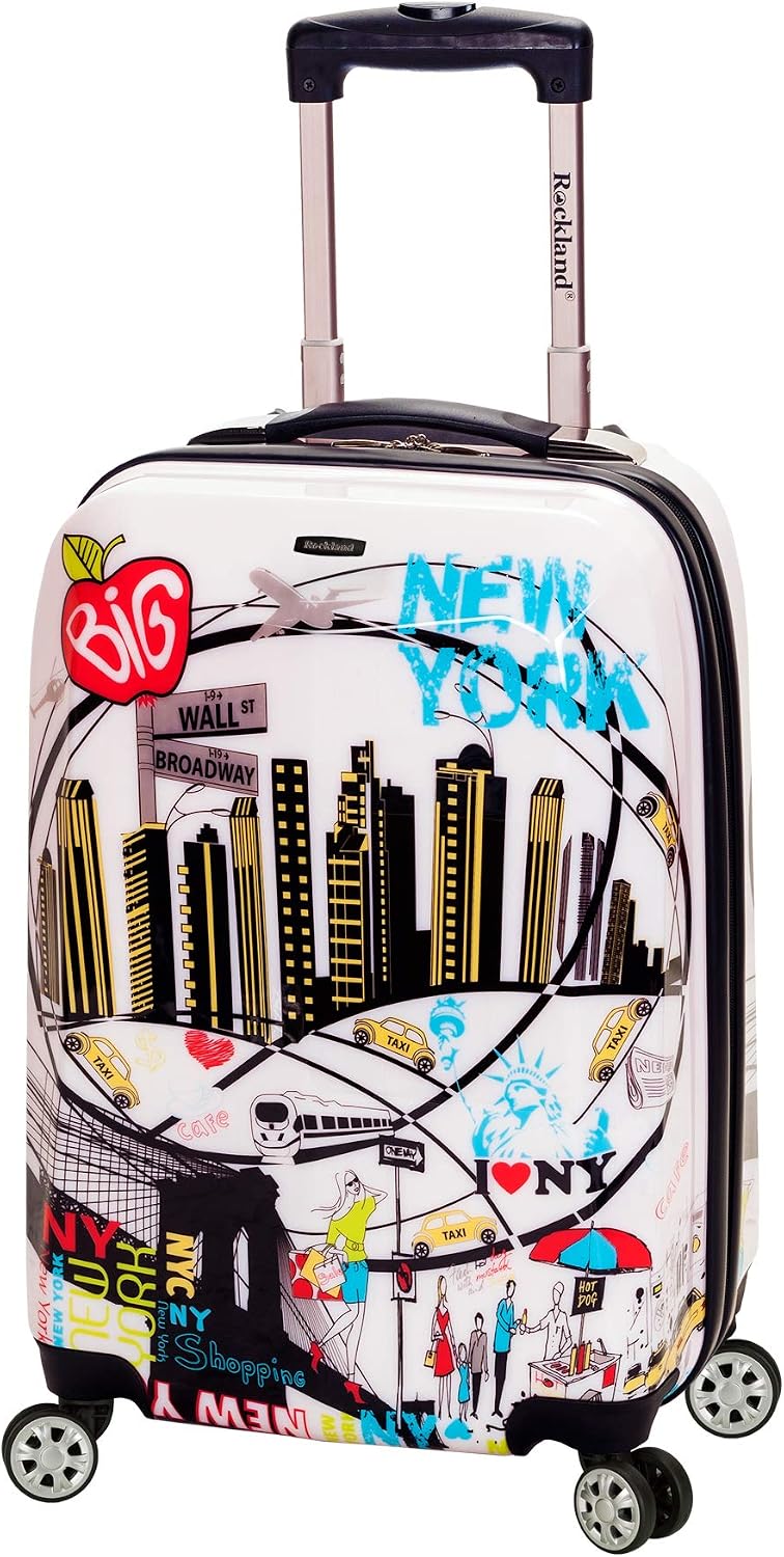 Rockland Departure Hardside 2 Piece Spinner Wheel Luggage, (20"/28"), Departure