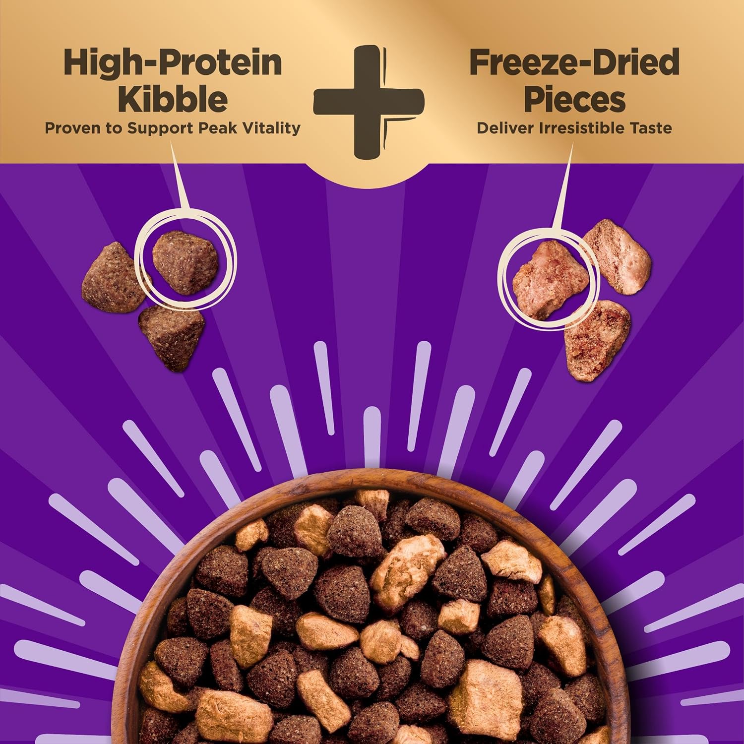 Wellness CORE+ Small Breed Adult Dry Dog Food with Freeze Dried Pieces, Wholesome Grain Kibble+, Natural, High Protein, Turkey and Chicken Recipe, 4 lb Bag