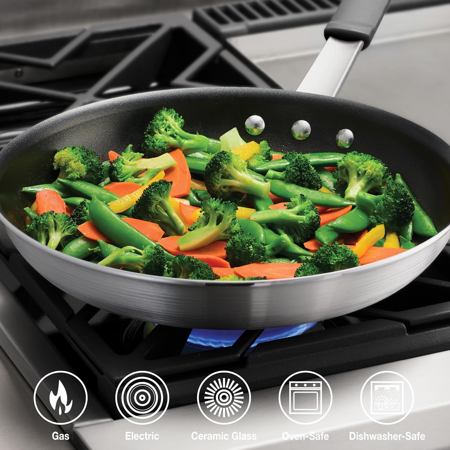 Tramontina Professional 8-Inch Non Stick Small Frying Pan | Heavy-Gauge Aluminum Skillet with Reinforced Nonstick Coating, Red Handle, Dishwasher and Oven Safe, Made in Brazil