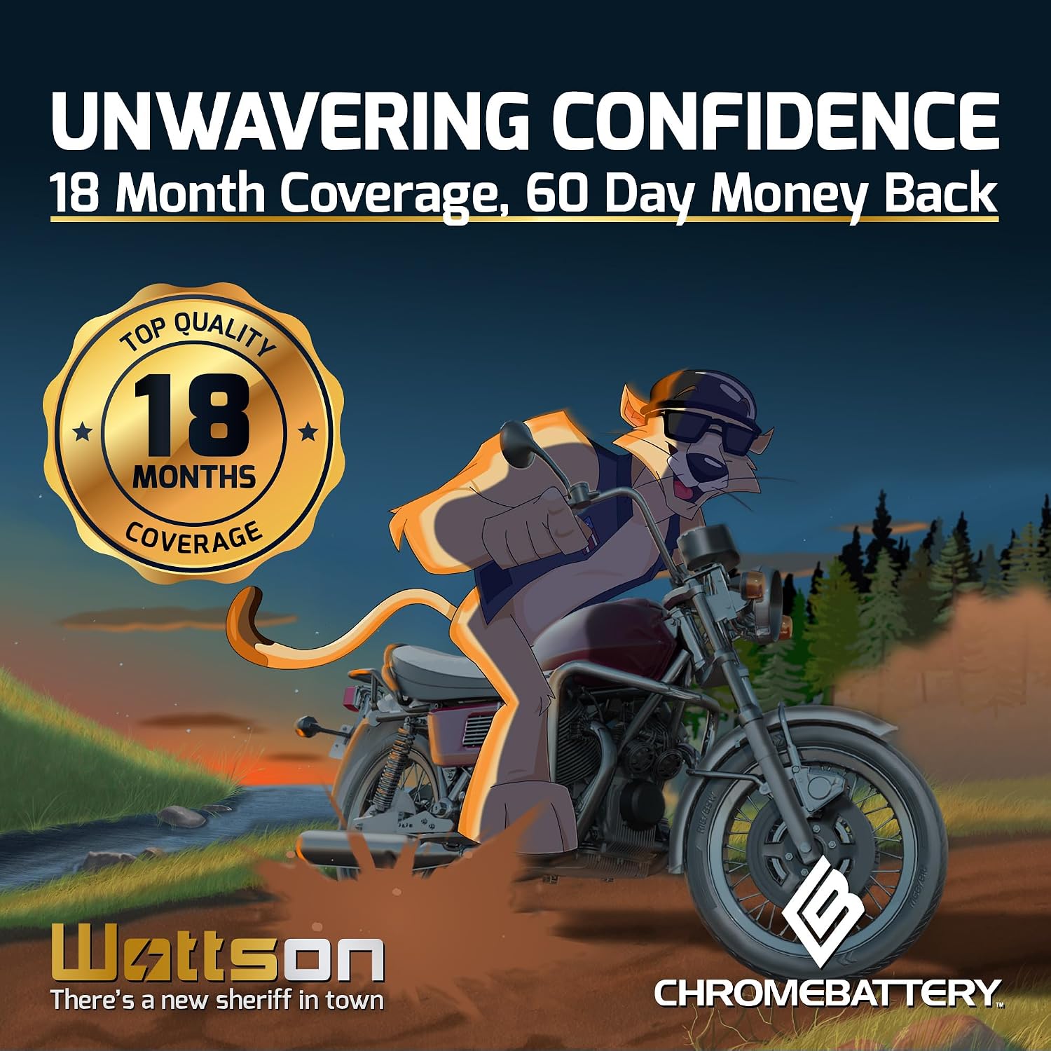 CB CHROMEBATTERY 12V 20AH T6 Maintenance-Free Battery for Alarm Systems, Scooters, Toys, Emergency Lights, and More - Threaded (T6) Terminal