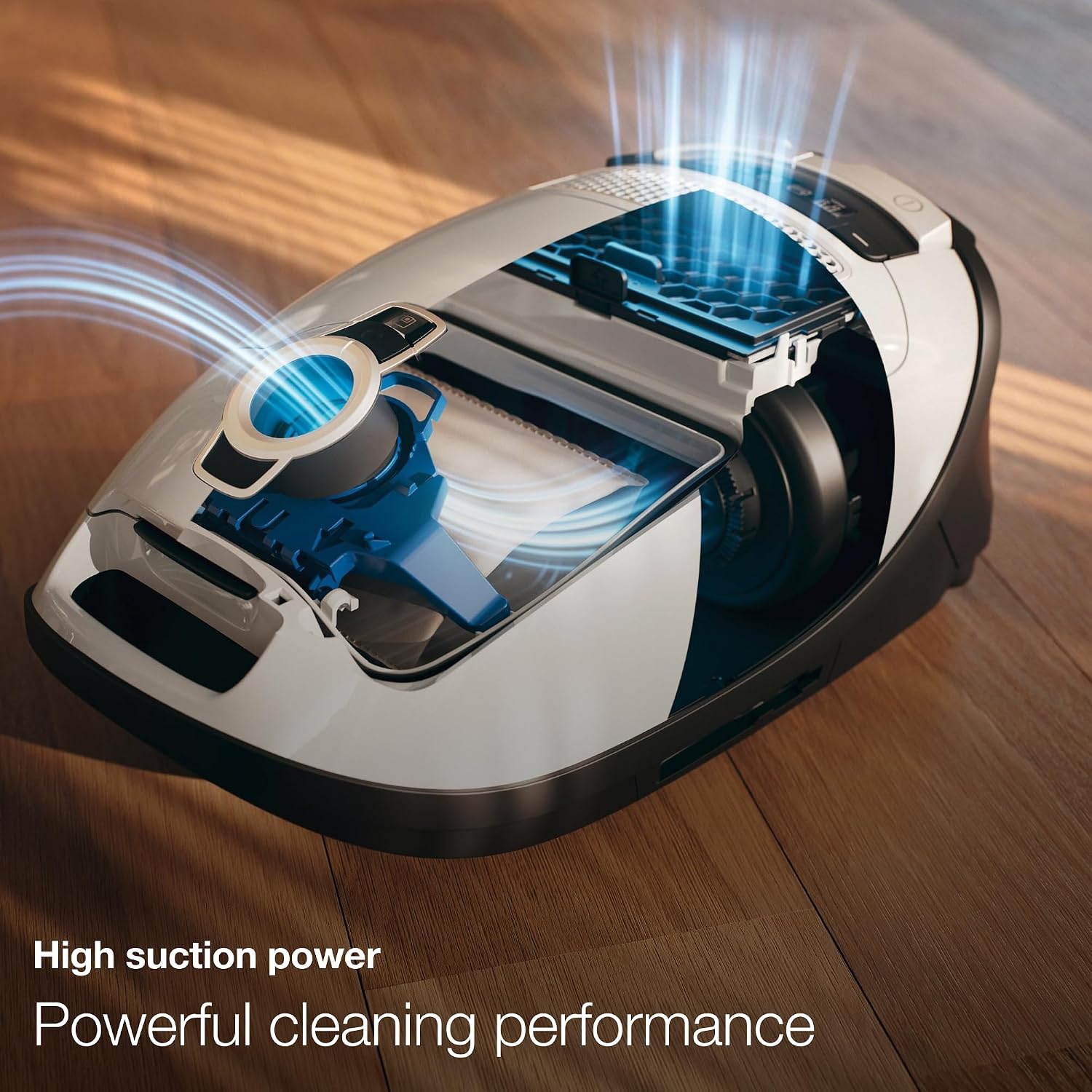 Miele Complete C3 Cat & Dog Bagged Canister Vacuum Cleaner for Pet Owners, Lotus White - 10014520 | Electro brush with five height settings