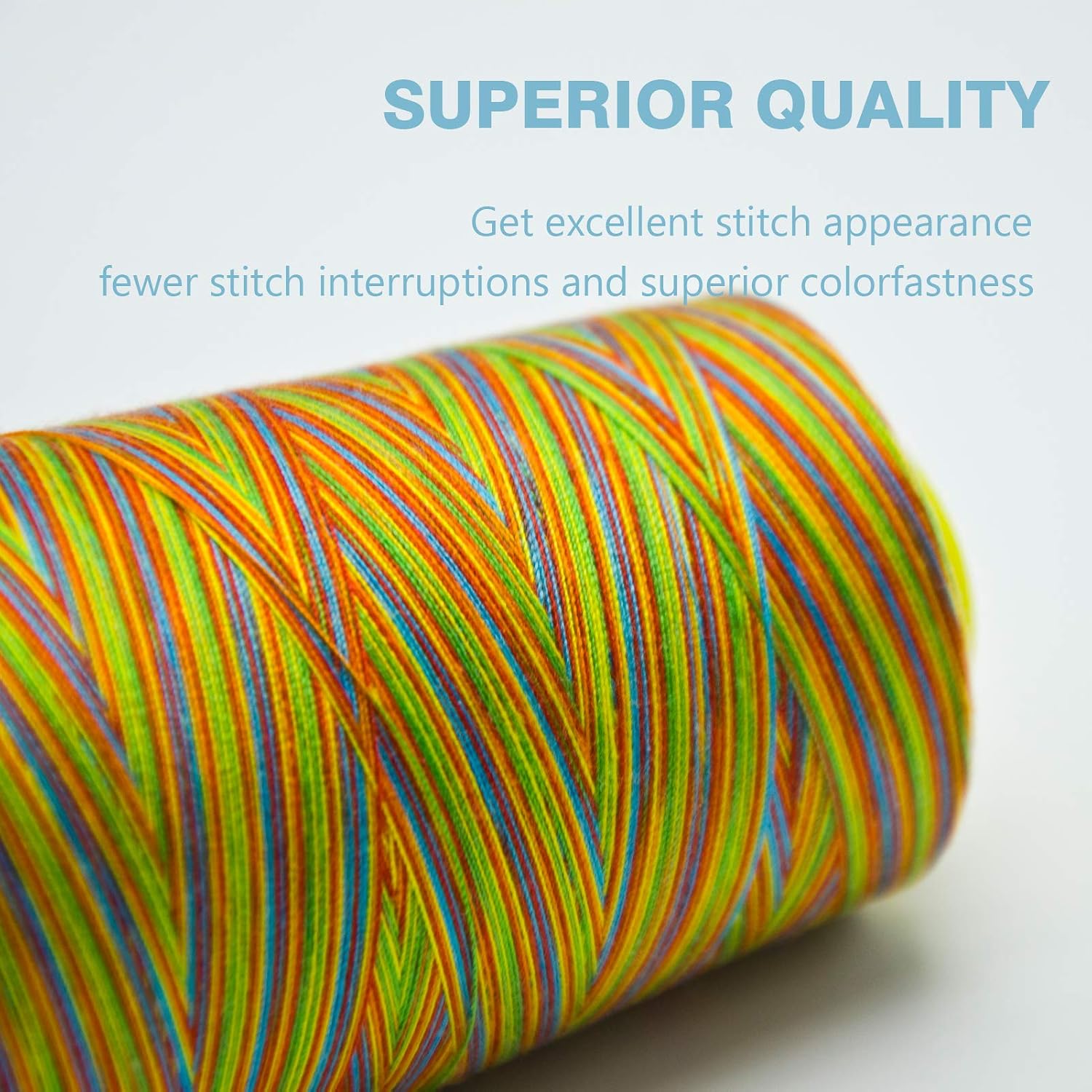 Black Serger Thread, All-Purpose Thread for Sewing, Polyester, 4 Cones of 3000 Yards Each Spool for Sewing Machine