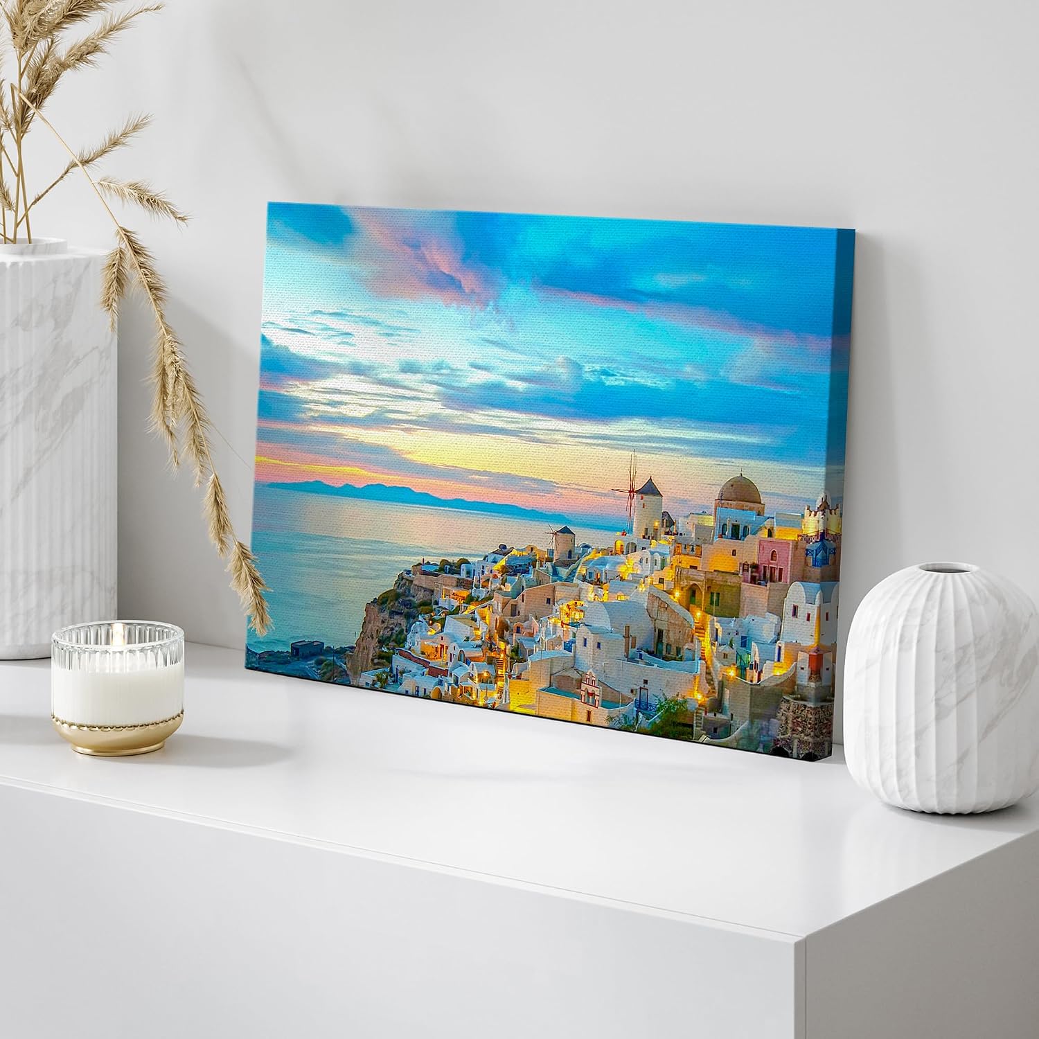 wall26 Canvas Print Wall Art Gran Canal with Basilica Santa Maria in Venice, Italy Nature Wilderness Photography Modern Art Scenic Colorful Multicolor for Living Room, Bedroom, Office - 12"x18"