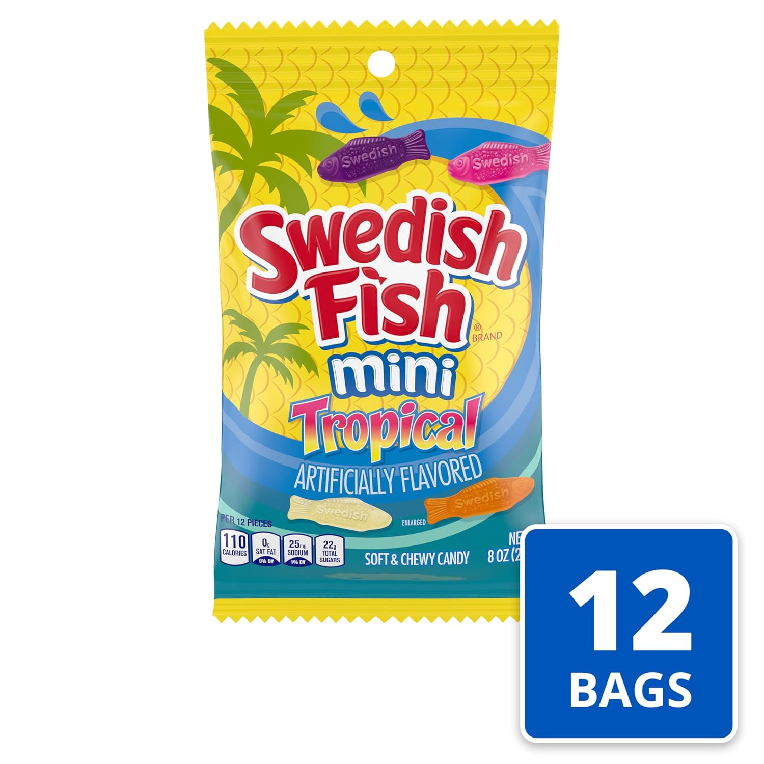 SWEDISH FISH Soft & Chewy Gummy Candy, Bulk Candy, 5 lb