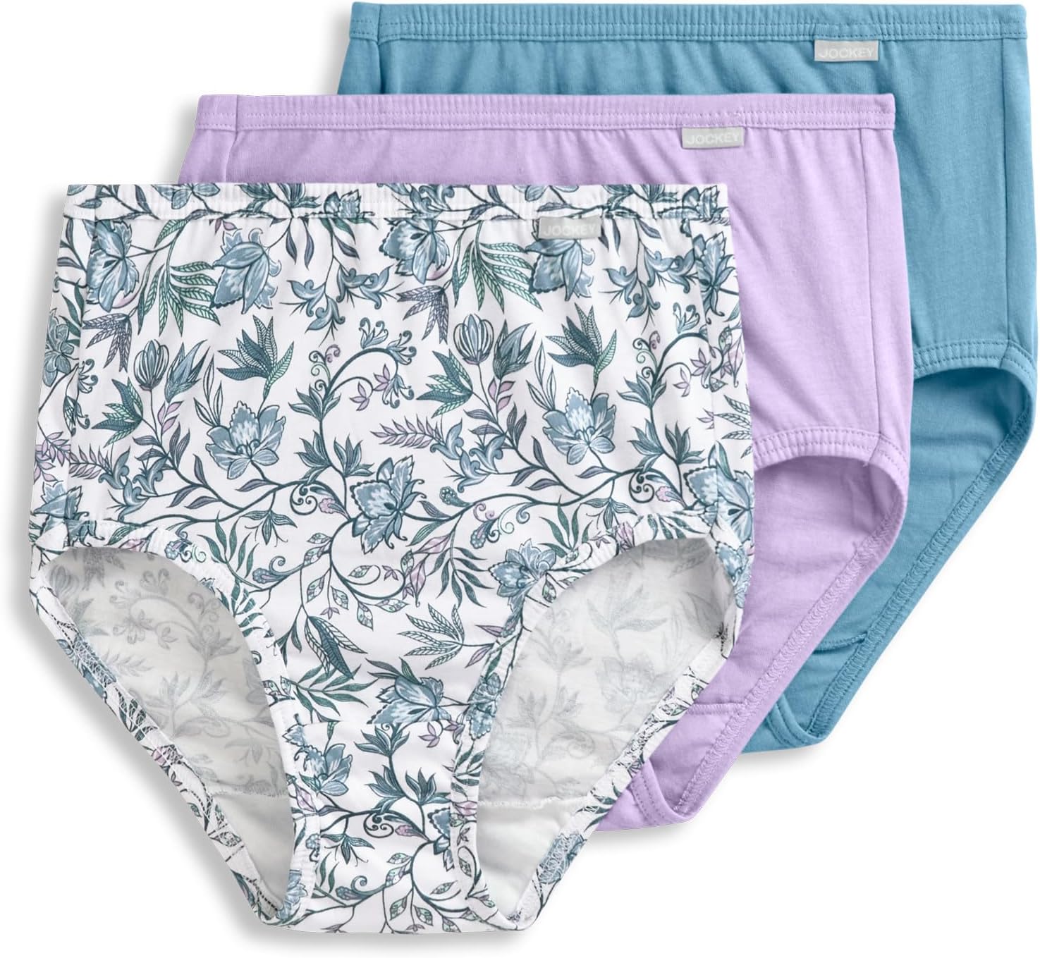 Jockey Women's Underwear 100% Cotton Elance Brief - 3 Pack