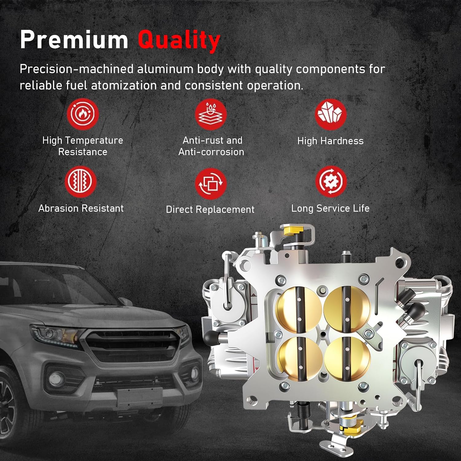 BR-67202 950 CFM Carburetor Race Series Mechanical Secondary Carburetor, Double Pumper 4150 4-Barrel Square Bore No Choke Dual Inlet