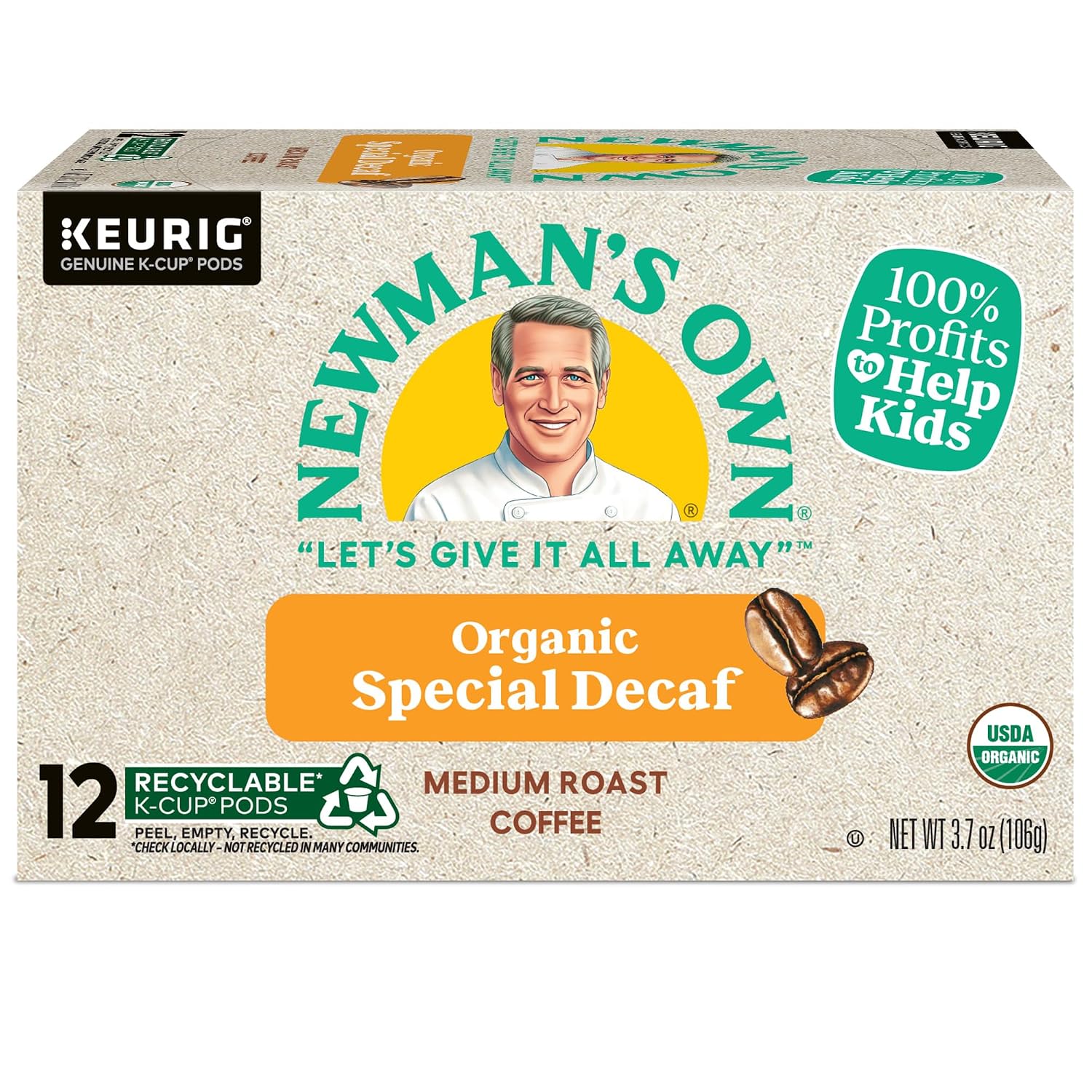 Newman's Own Organics Special Blend Keurig Single-Serve K-Cup Pods, Medium Roast Coffee, 96 Count