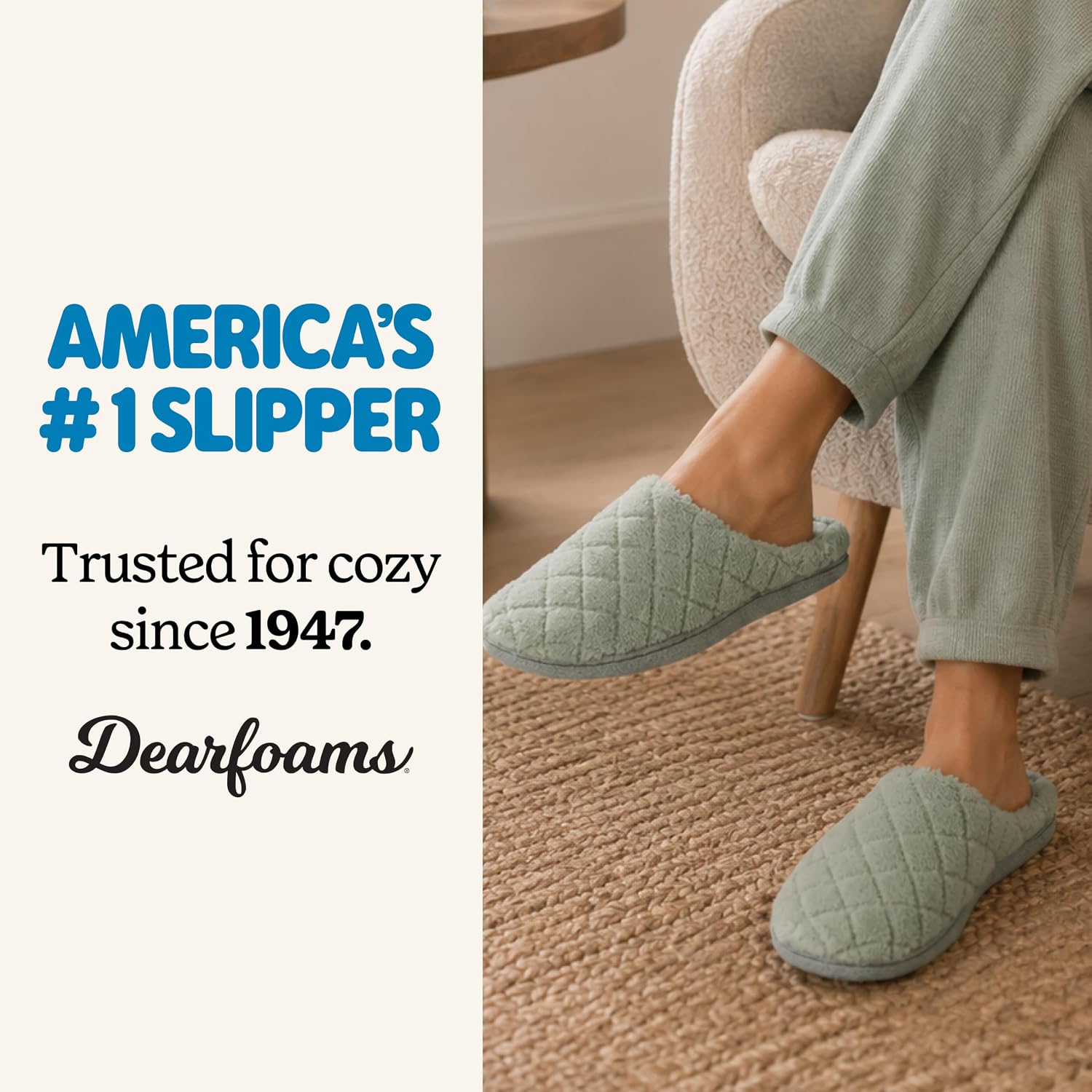 Leslie Terry Clog House Shoes with Memory Foam, Indoor Slippers with Wide Widths