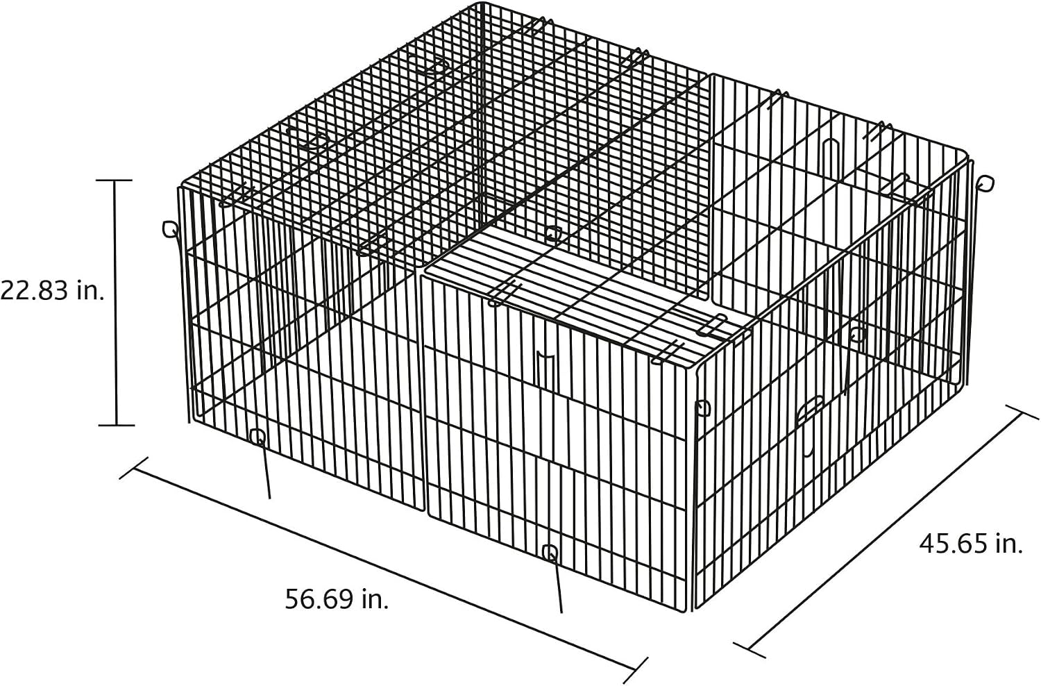 Trixie Rabbit Cage - 34 cu. ft., Outdoor Pen Extends Rabbit Hutch and Chicken Coops, Ideal for Small Animals, Bunny, Guinea Pigs, Chickens