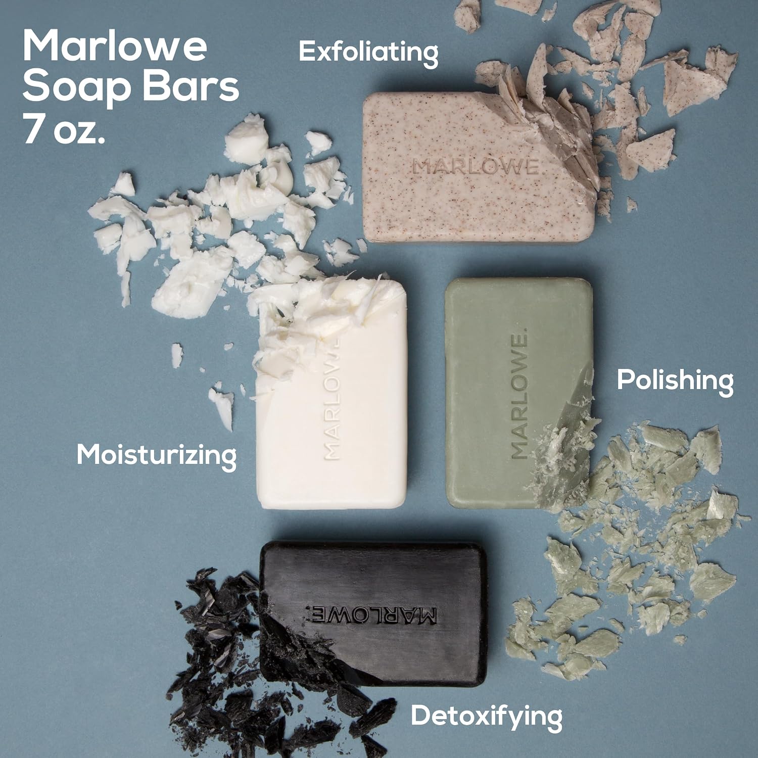 MARLOWE. Body Scrub Soap, Exfoliating Soap Bar, Sage + Fir, 7 oz | Scrub Soap Bar that deeply cleanses and exfoliates while buffing away rough, dry skin. Original Sage + Fir scent.