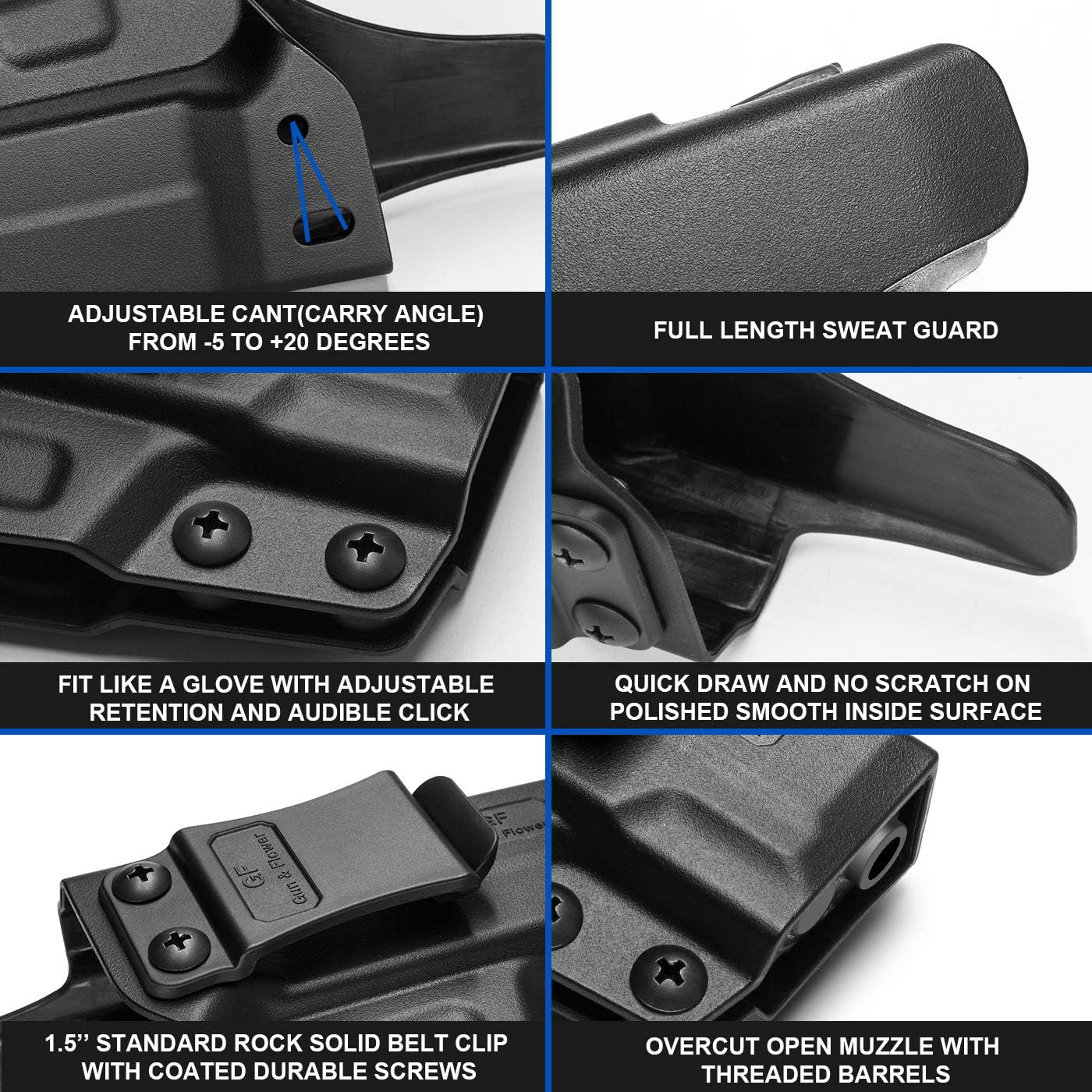 Taurus G2C & G3C Polymer IWB Holster Concealed Carry | Adj. Cant & Retention | Inside Waistband | Compatible with Taurus G3C/ G2C/ G2S/ PT111/ PT140
