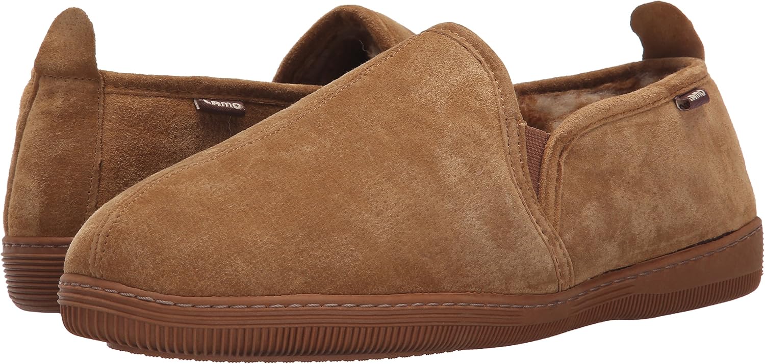 Lamo Men's Romeo Slip-on Shoe, Suede, Chestnut