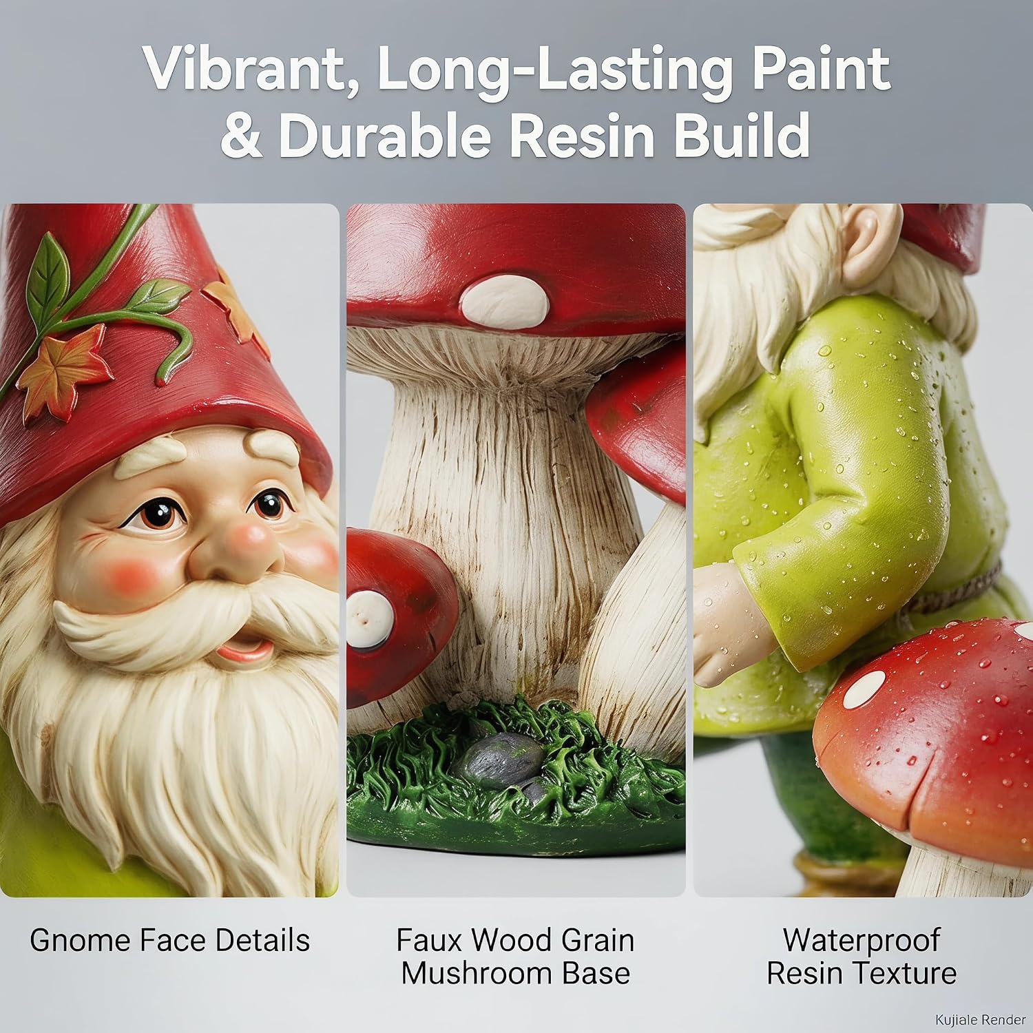 Topadorn 13" Yoga Garden Gnome on Mushroom