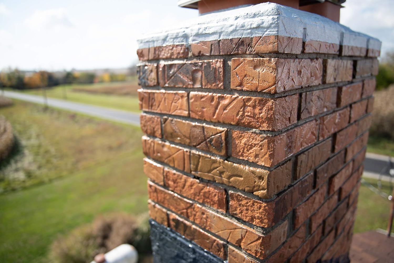 MasonryDefender Chimney Brick Sealer, Clear Water-Based Siloxane Sealer - Breathable Waterproofer For All Exterior, Vertical Masonry Surfaces - 1 Gal