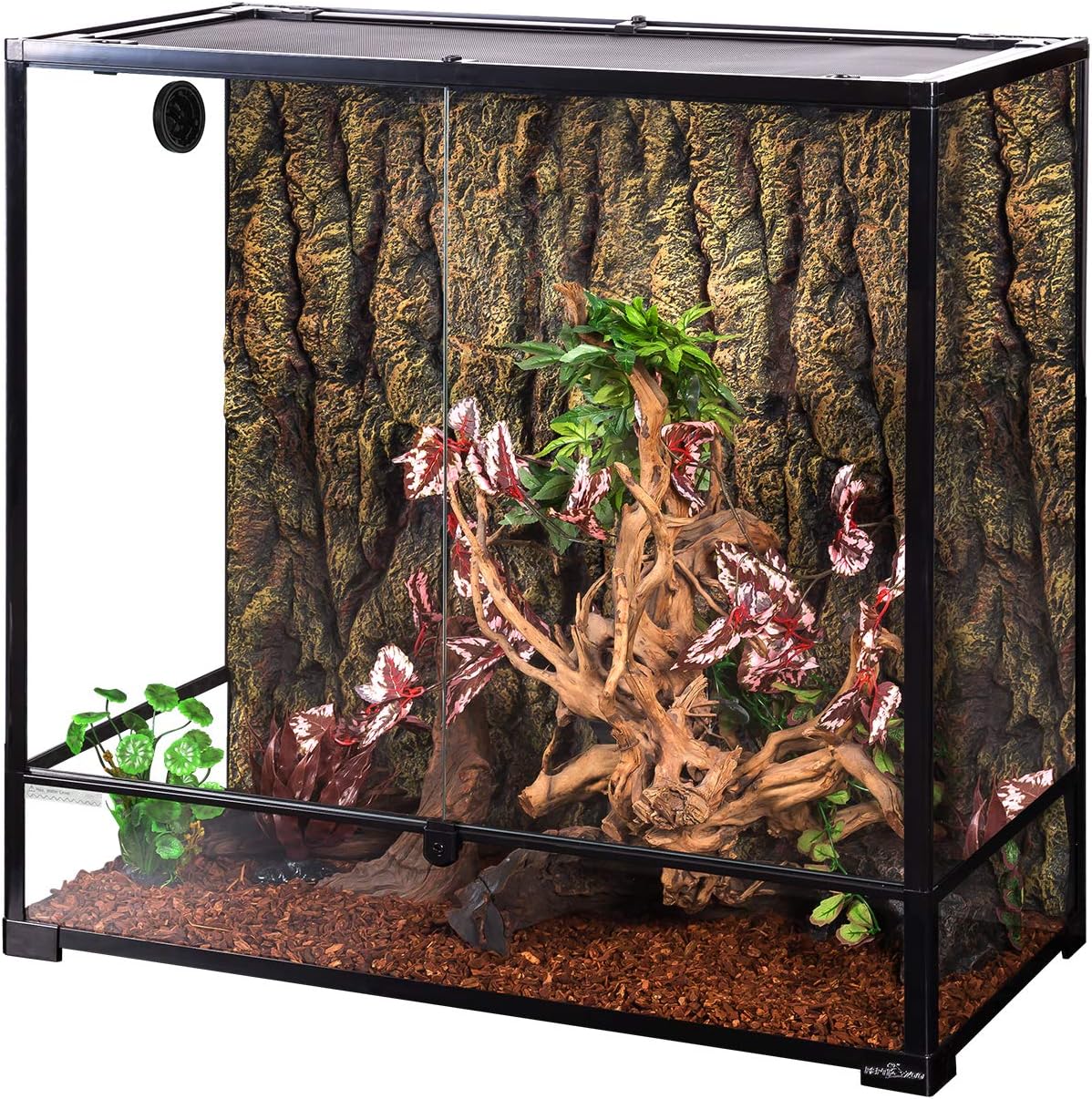 REPTI ZOO 85 Gallon Large Reptile Tank, Wide & Tall Tempered Glass Large Reptile Terrarium 47.2" x 17.7"x 23.6" for Tortoise Snake
