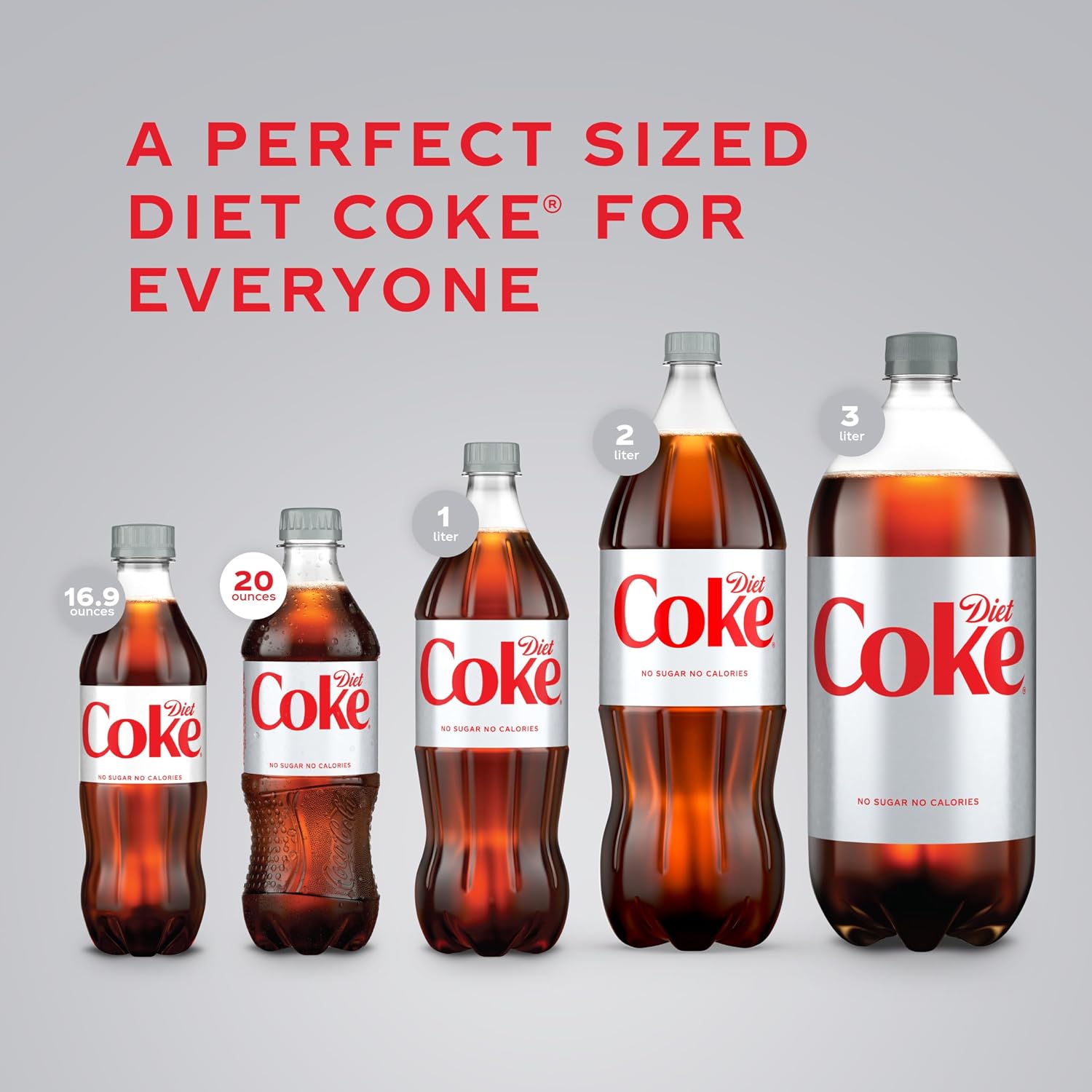 Diet Coke Soda Soft Drink Bottles, 12 fl oz, 8 Pack | No sugar, no calories, 46 mg caffeine per bottle