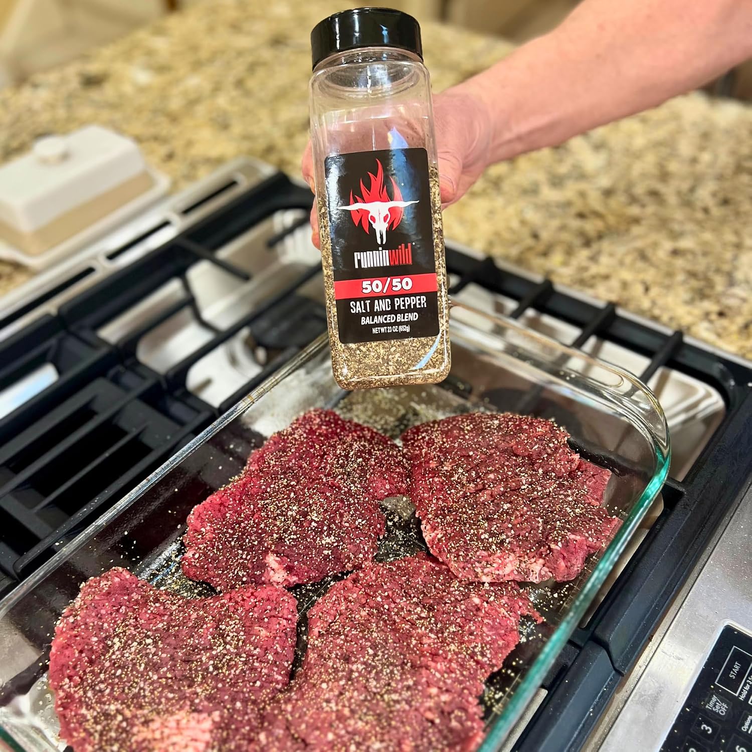 Gourmet Brisket Seasoning | Brisket Rub for Smoker or Grill | No Artificial Flavors | No MSG added | Runnin’ Wild Foods, 6.4 ounces