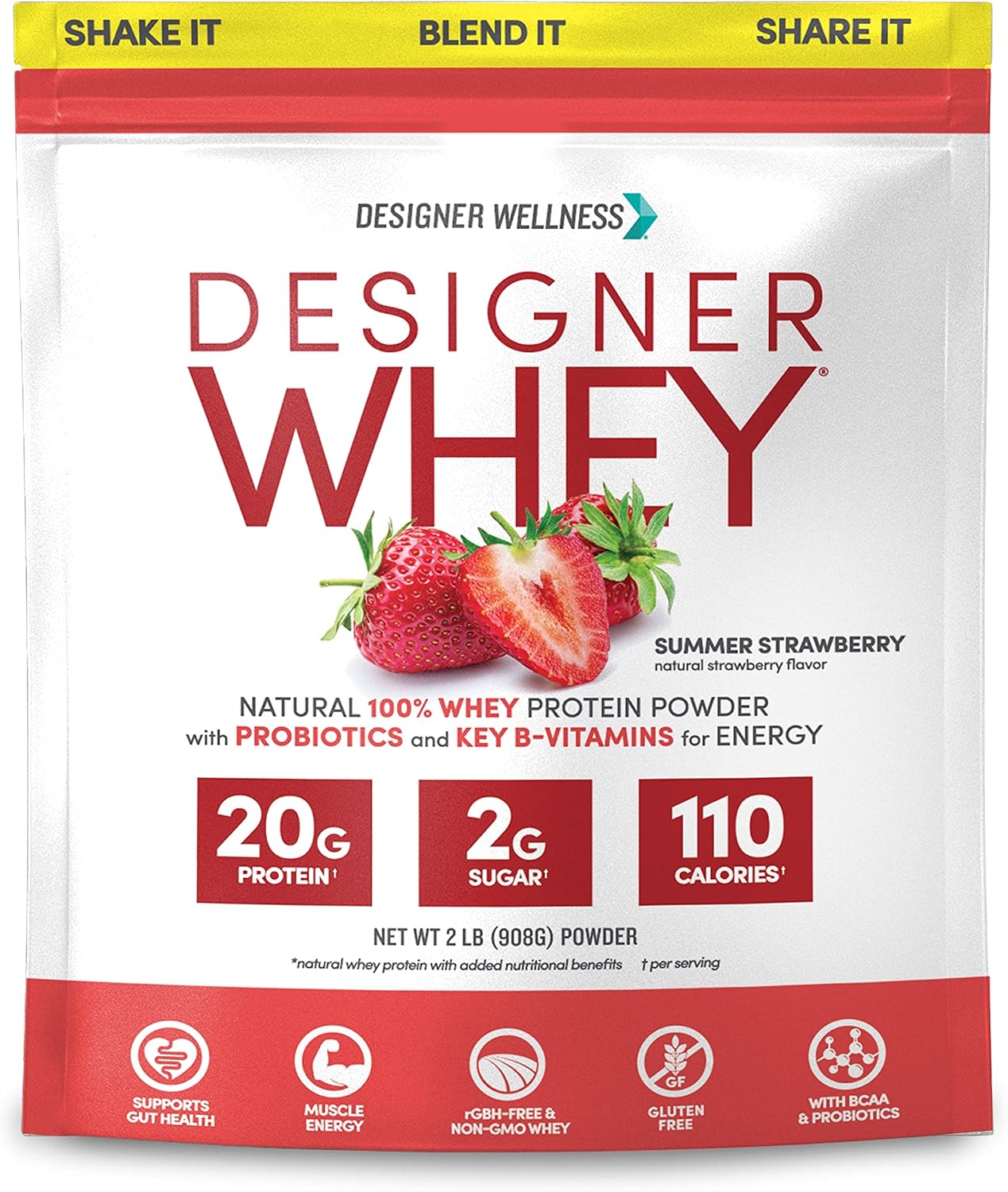 Designer Wellness, Vanilla, Designer Whey Protein Powder, 2 lb