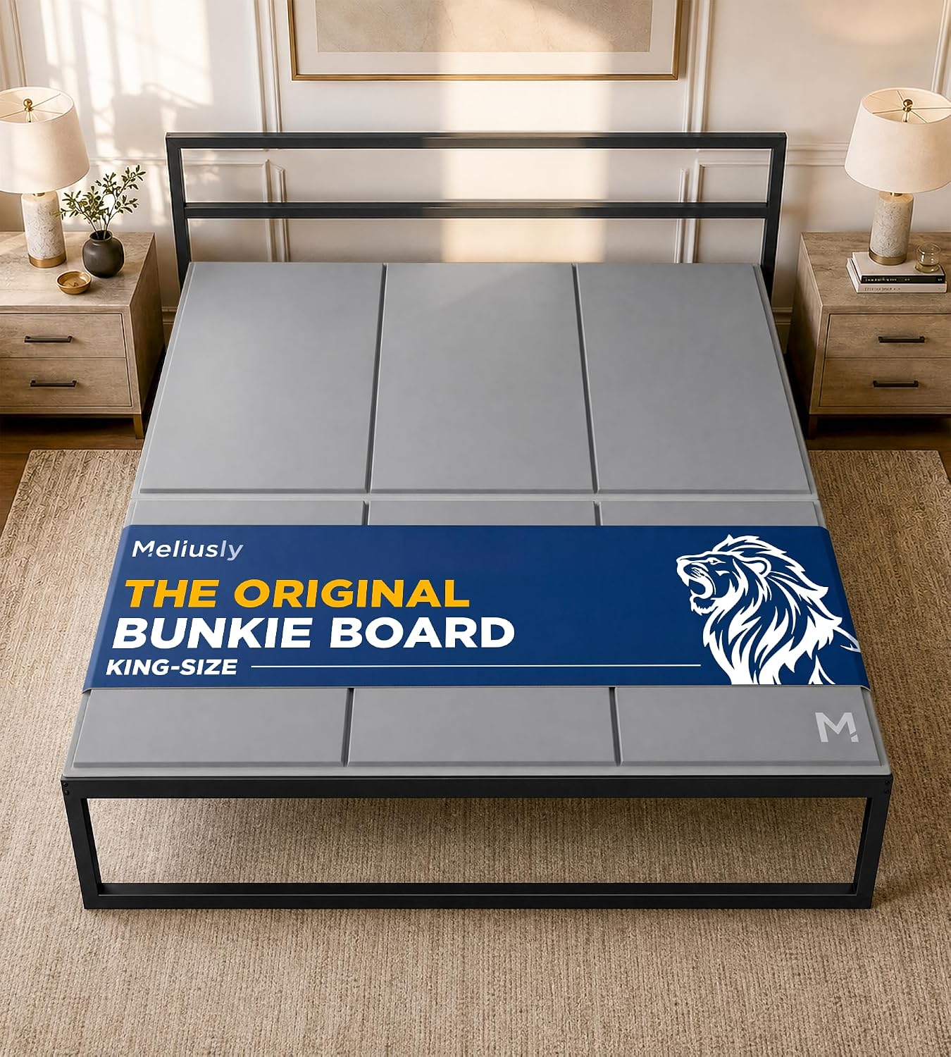 Original Bunkie Board Full Size (54x75) - Under Bed Support | Non-Slip Breathable Bed Support Board for Slatted Bed Frame, Anti-Sag, Noise Minimizing Moisture Resistant Bed Board