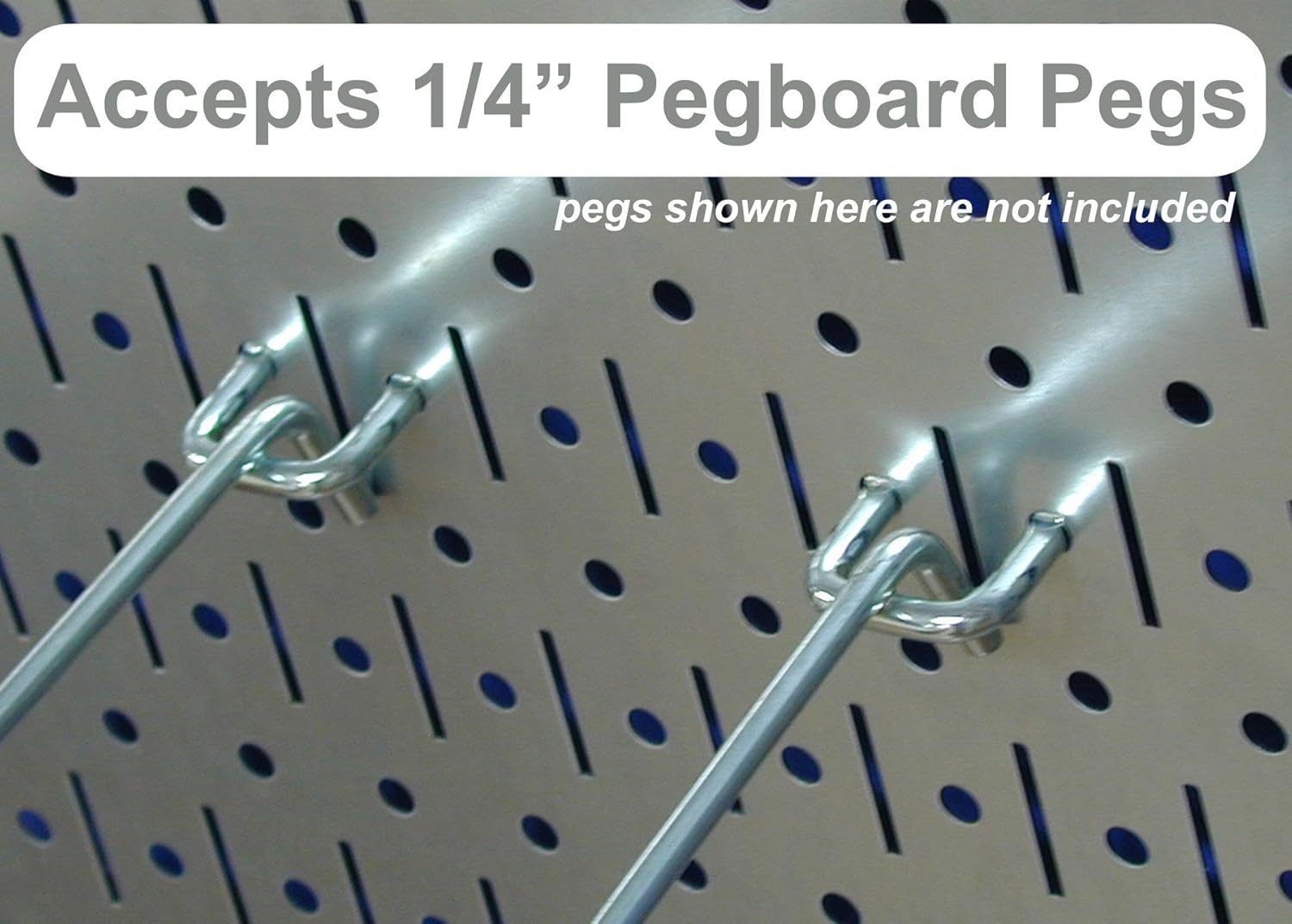 Wall Control 4 Foot Pegboard Sheets with Formed Edges for Wall Mounting - Two Pack of 16in x 48in Metal Pegboard Panels