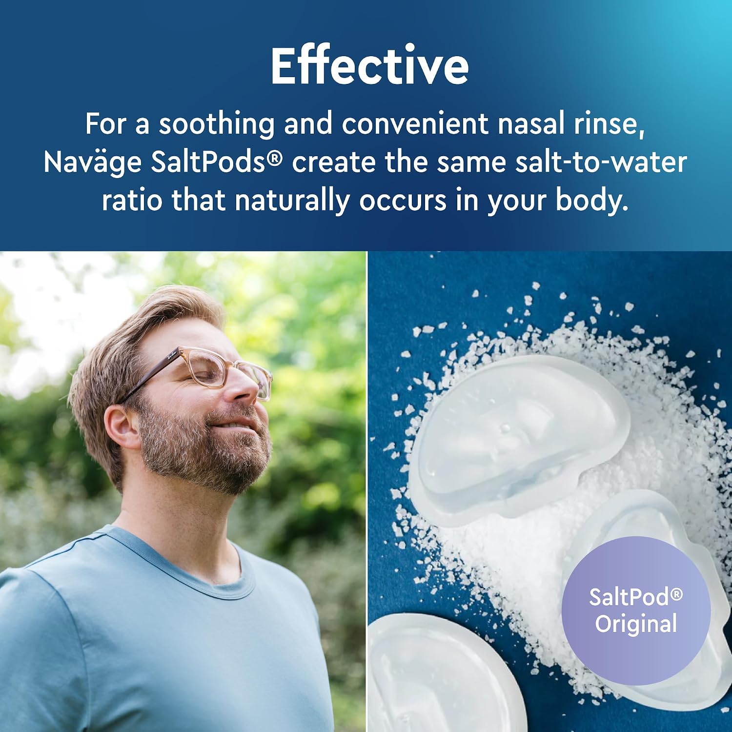 Navage® SaltPods Refills, Original Sea Salt Formula, 90 Count | Pre-Measured Precision: Clears Mucus and Irritants for Breathable, Comfortable Sinuses