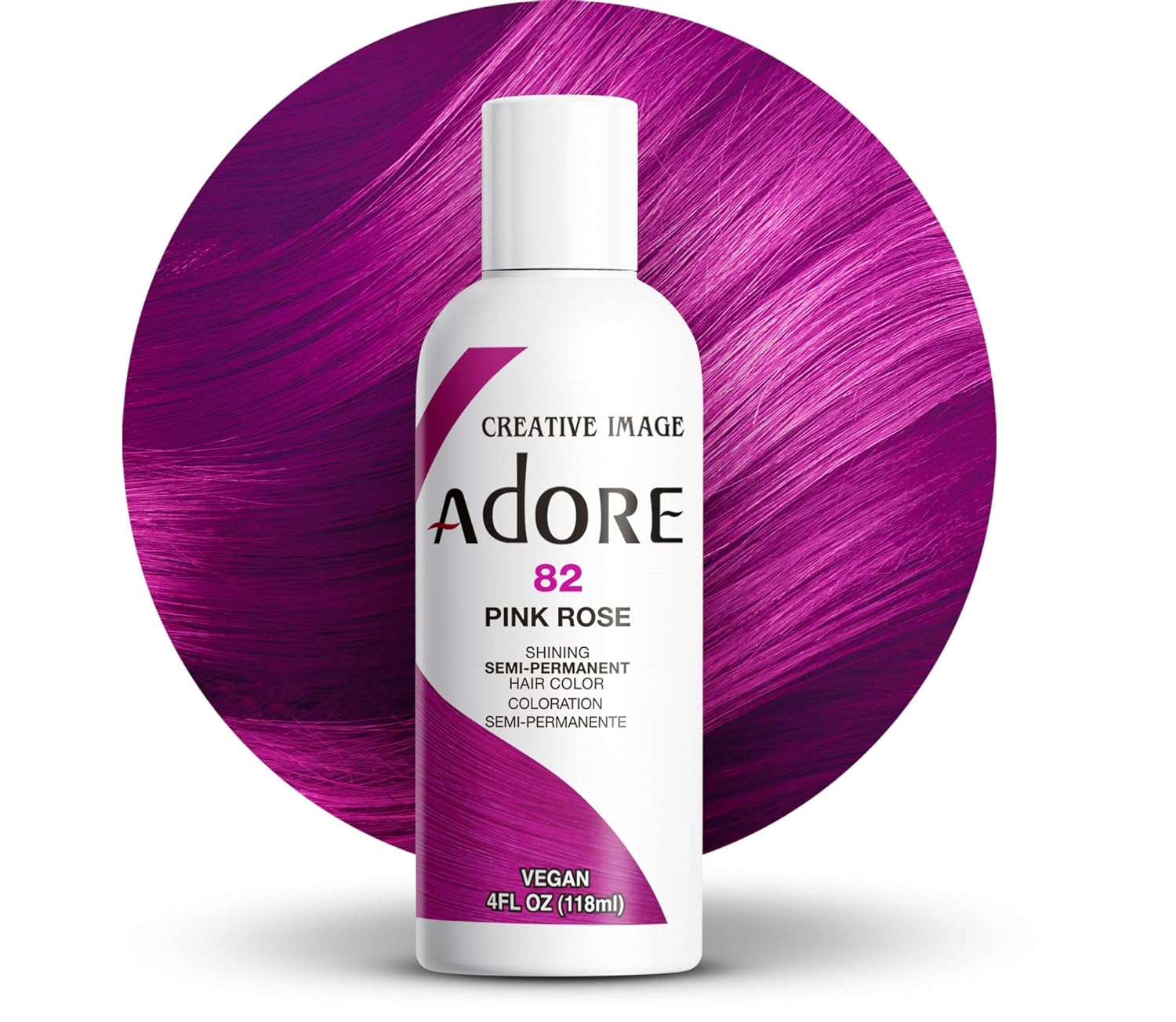 Adore Semi Permanent Hair Color, 107 Mocha, 4 Fl Oz | Vegan & Cruelty-Free Brown Hair Dye | No Ammonia, No Peroxide, No Alcohol