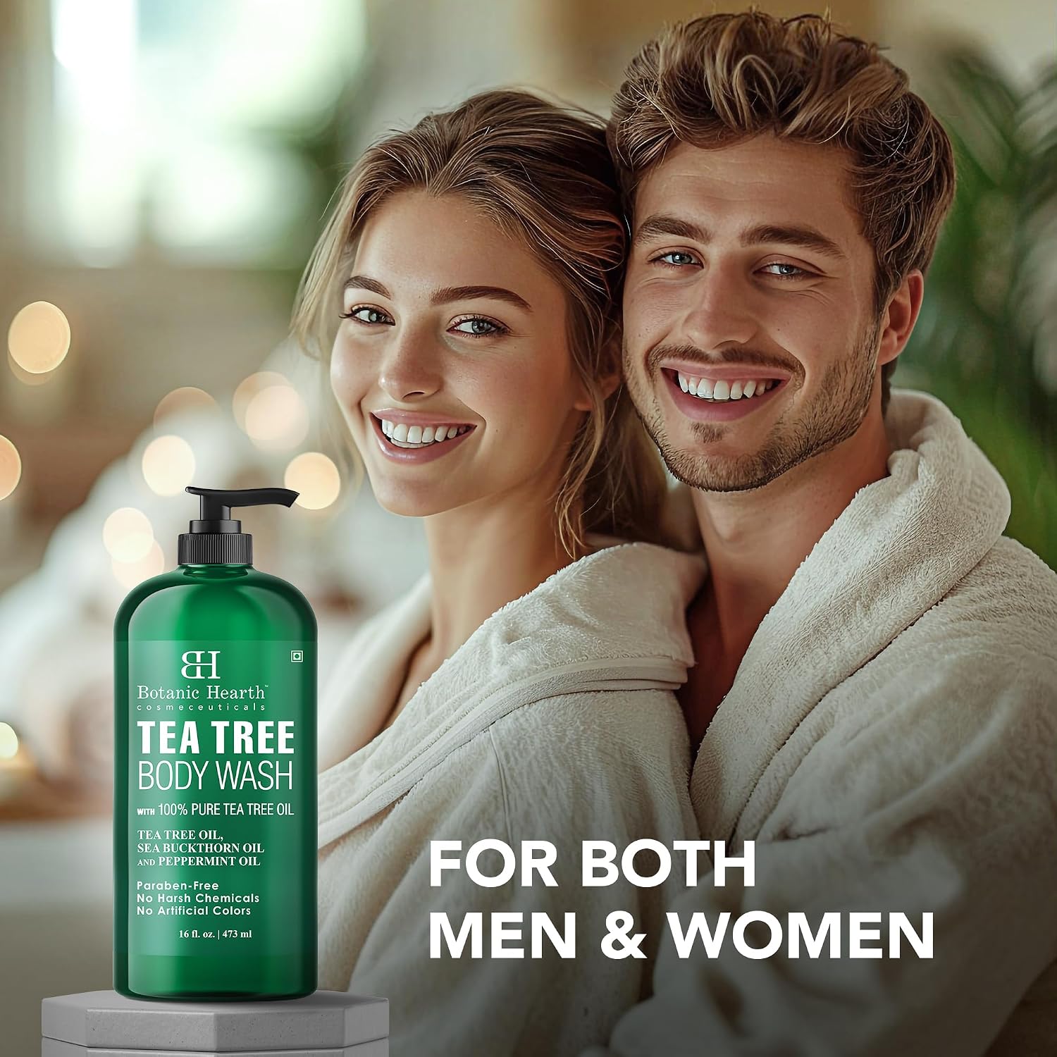 Botanic Hearth Tea Tree Body Wash With 100% Tea Tree Oil - 16 Fl oz