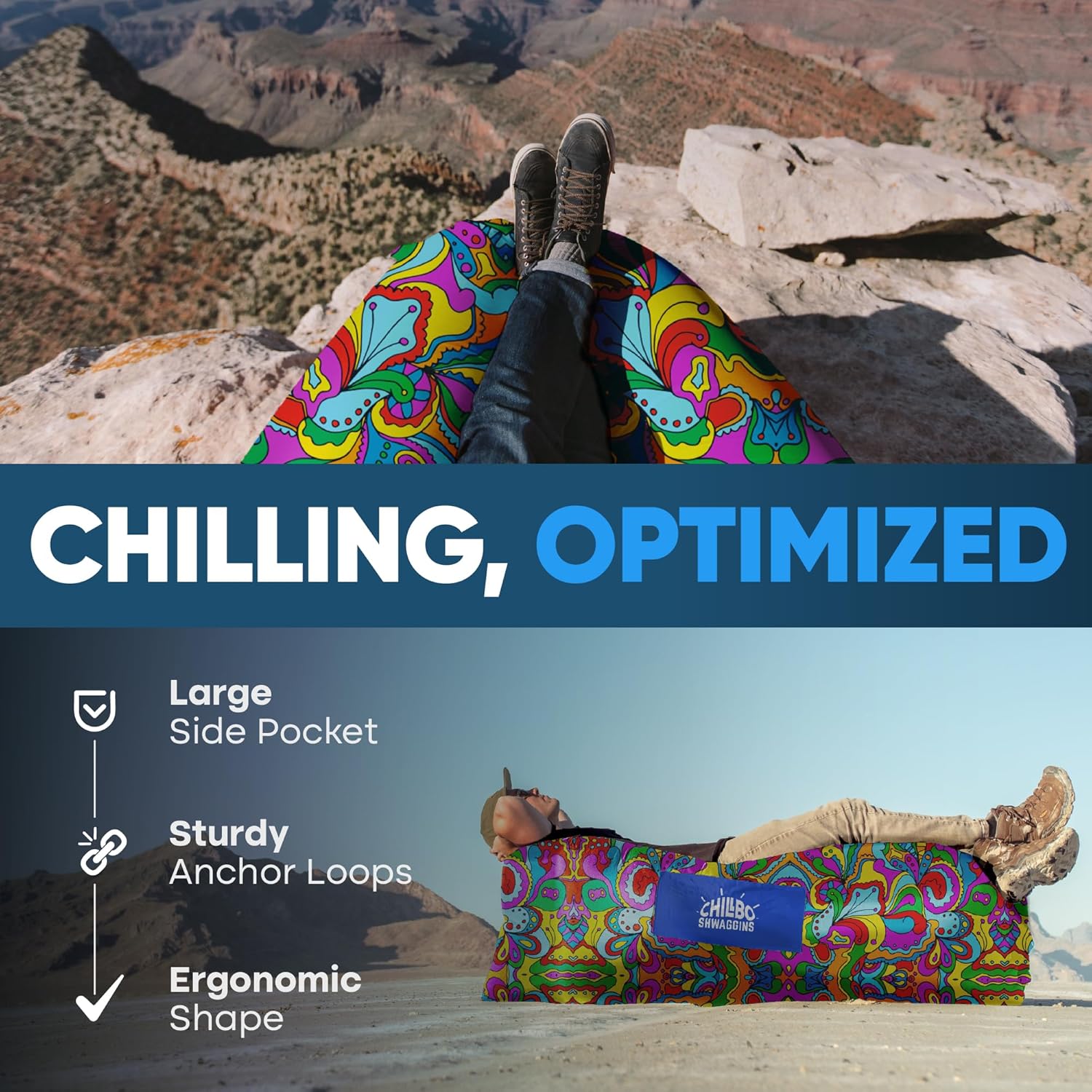Chillbo Shwaggins, Inflatable Beach Lounger, Inflatable couches