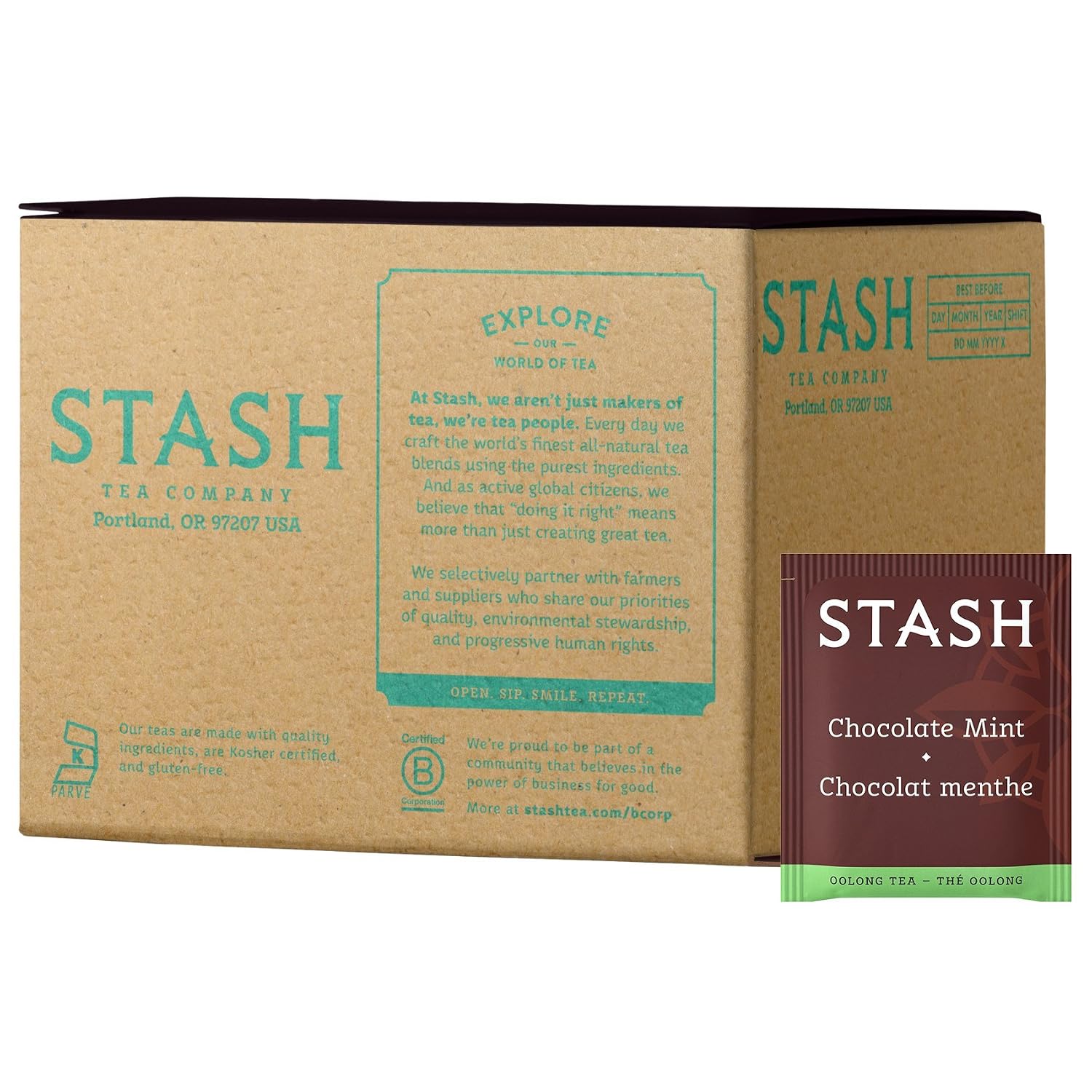 Stash Tea Premium Green Tea, Box of 100 Tea Bags
