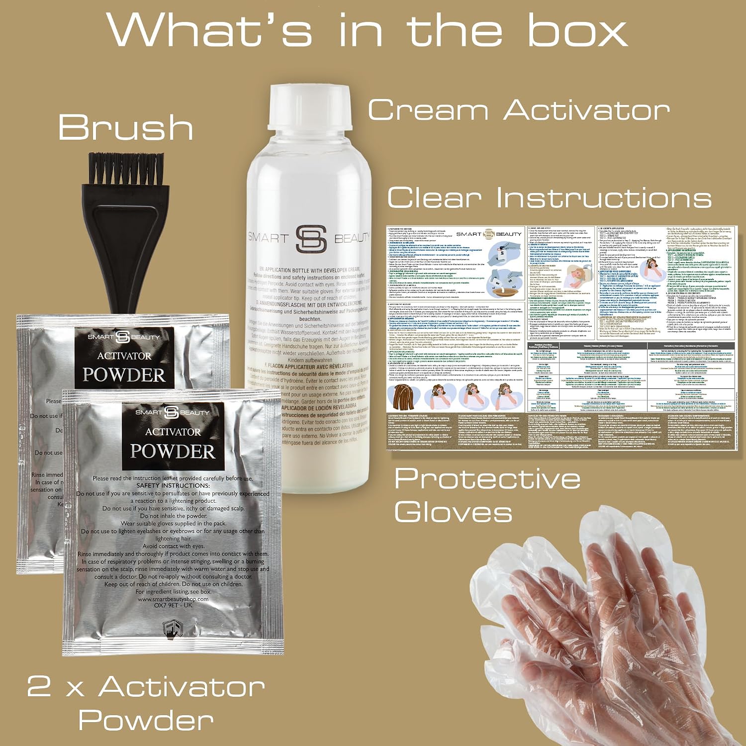 Smart Beauty Blonde Bleach-It, The Ultimate Lightener for Dark Hair, Perfect for Highlighting and Vibrant Pastel Colour, Hair Bleach Kit, Vegan & Cruelty Free