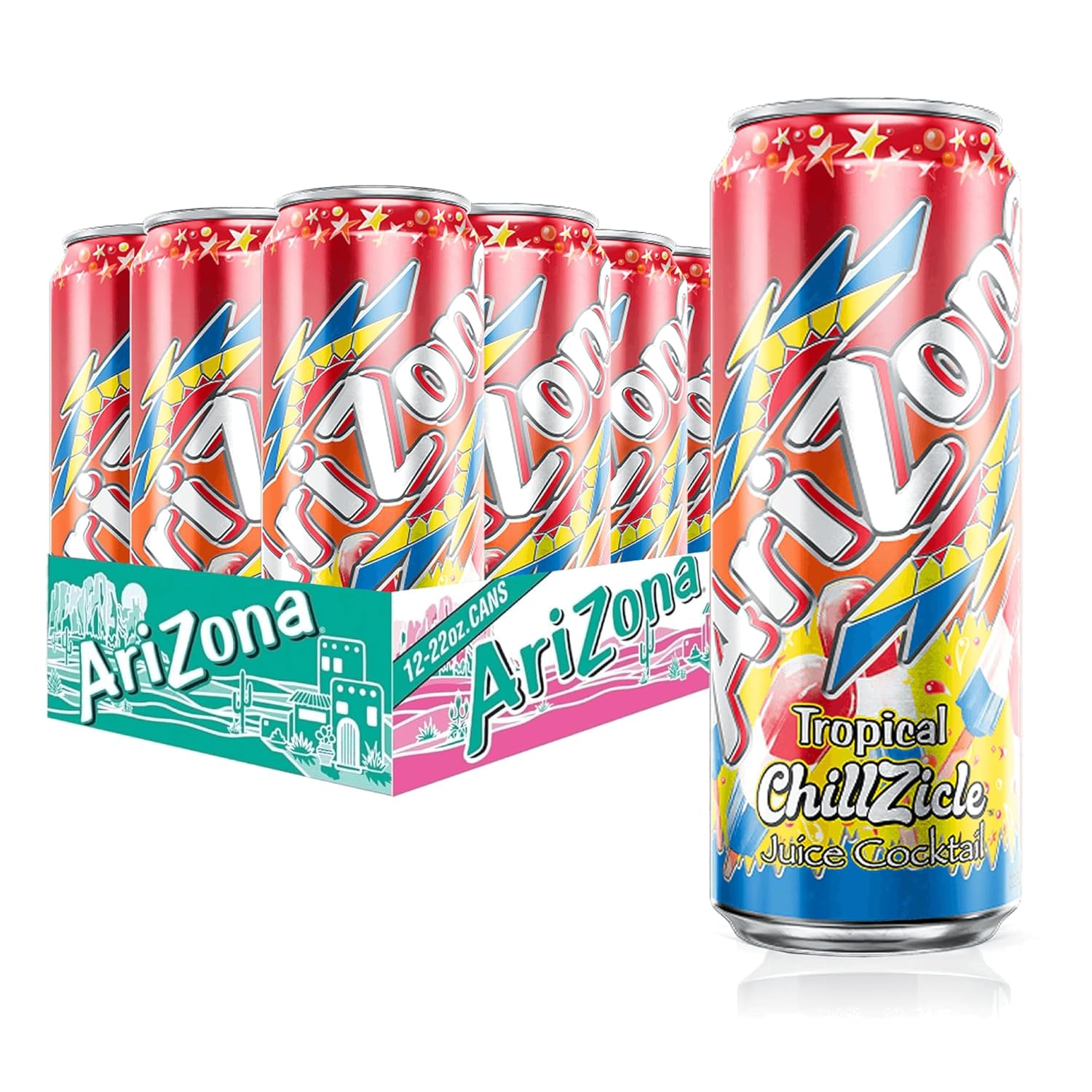 AriZona Mucho Mango | Fruit Juice Cocktail | 22 Fl Oz (12 Pack)