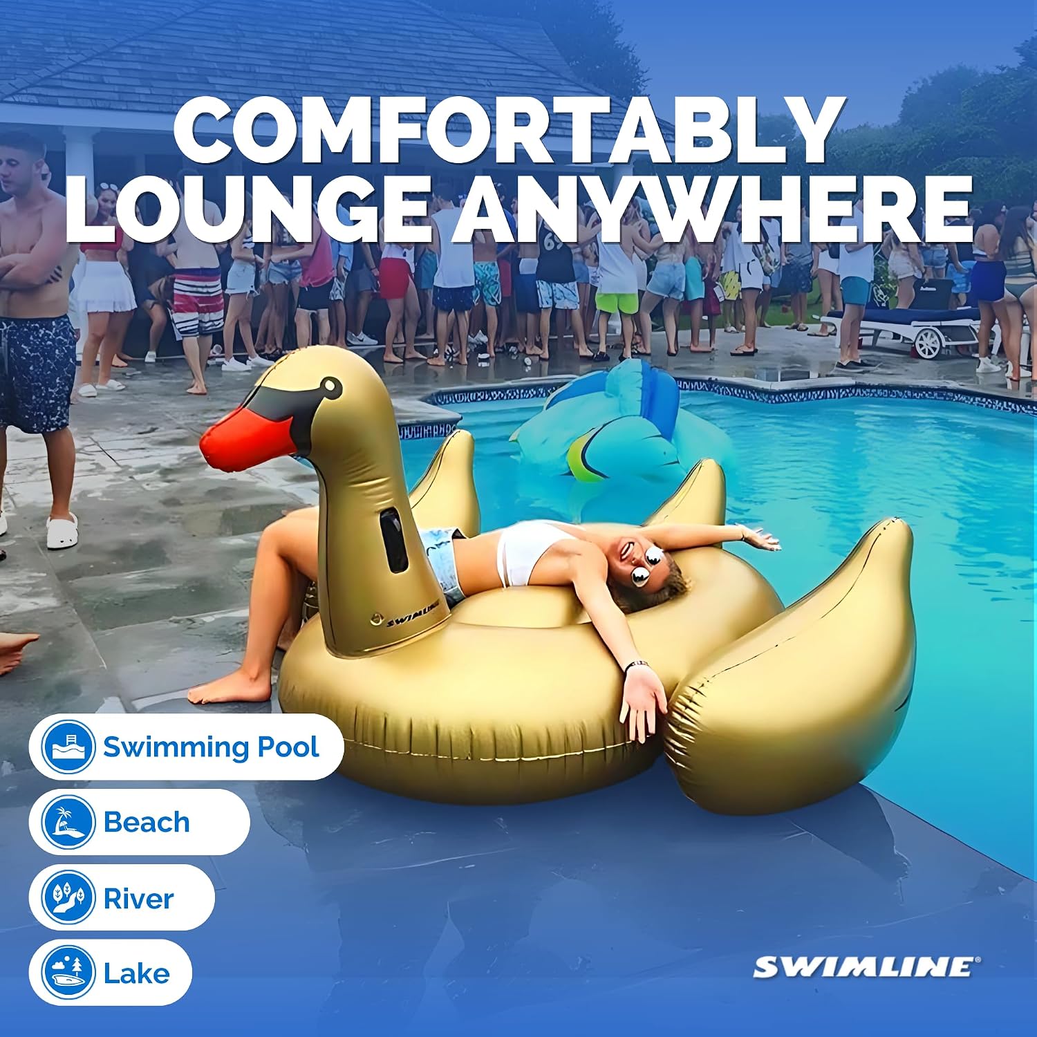 SWIMLINE Original Giant Inflatable Pool Float Floatie Ride-On