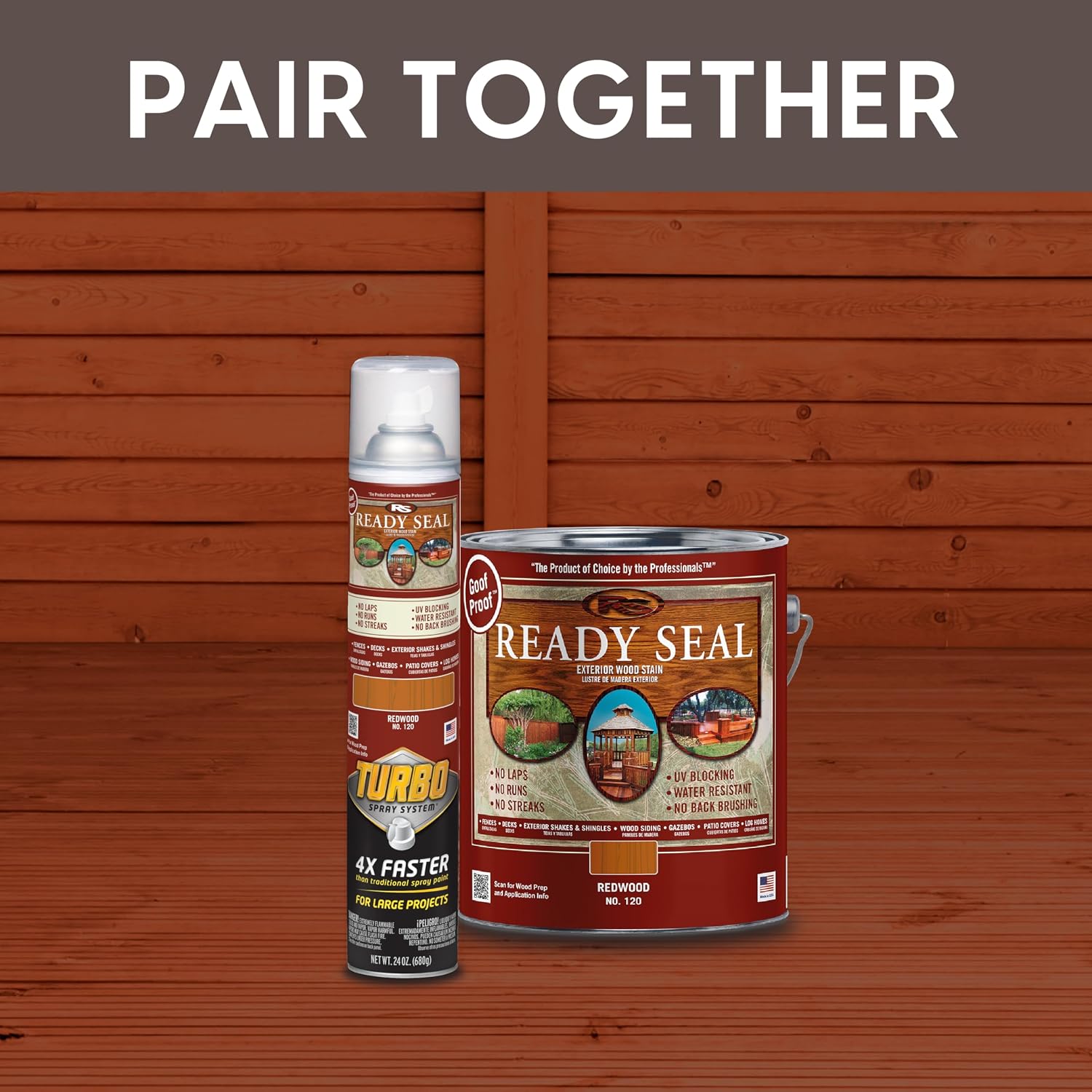 Ready Seal 7966104 5 gal Pail Exterior Wood Stain & Sealer, Light Oak