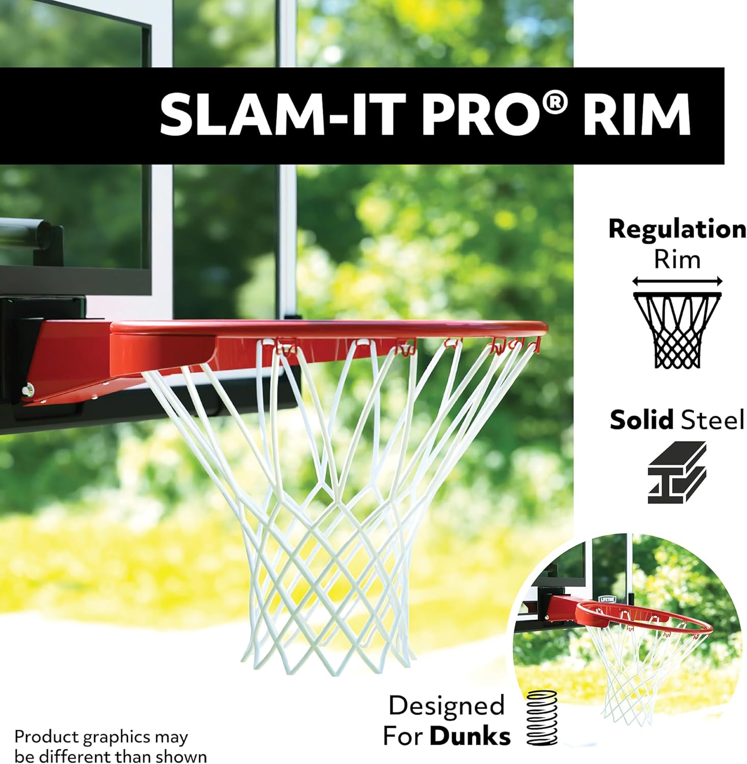 Lifetime 79910 50 Inch Backboard Rim Combo, Mounting Kit Sold Separately