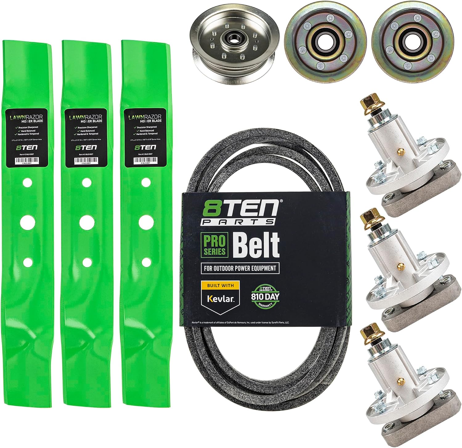 8TEN Blade Spindle Belt Idler Kit for John Deere GX20250 48 Inch Deck