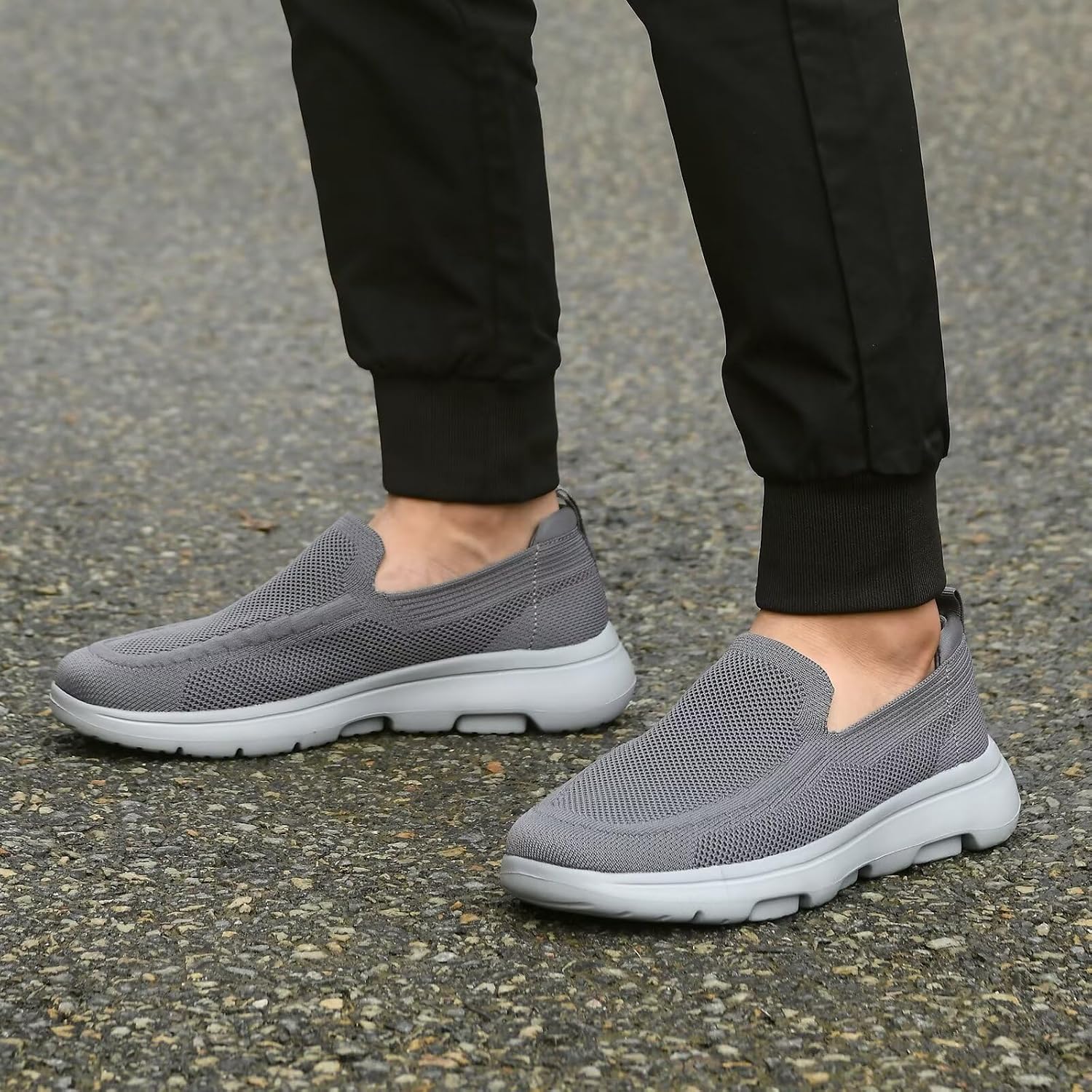 konhill Mens Slip On Shoes Lightweight Walking Shoes Anti Slip