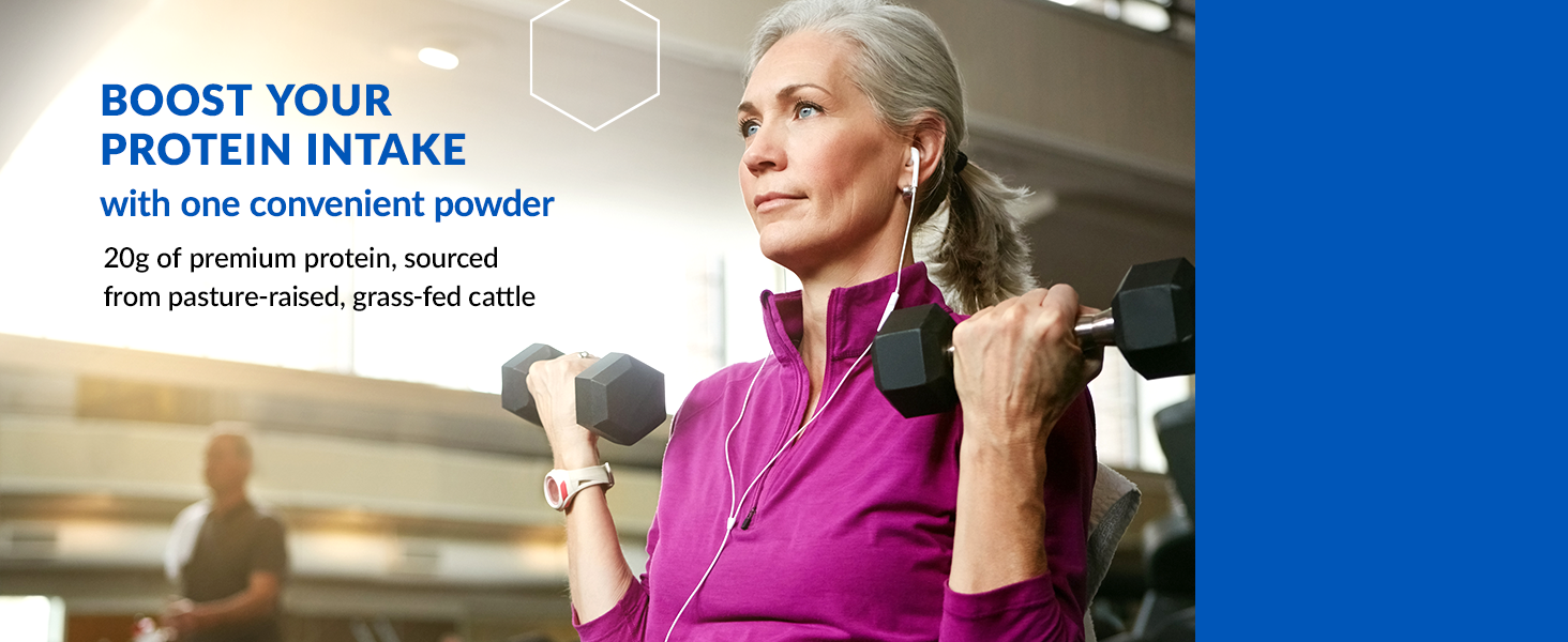 boost your protein intake with one convenient powder, sourced from pasture raised cattle