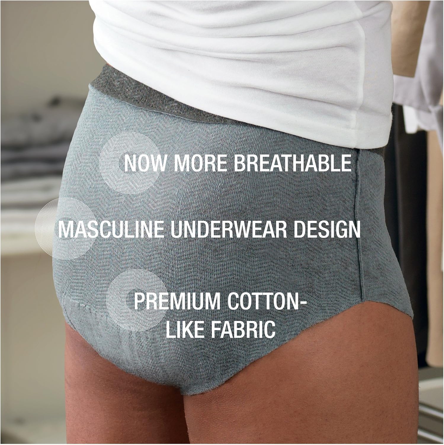 Depend Real Fit Adult Diapers, Incontinence Underwear for Men, Disposable, Maximum Absorbency, Small/Medium, Grey, 56 Count (2 Packs of 28), Packaging May Vary
