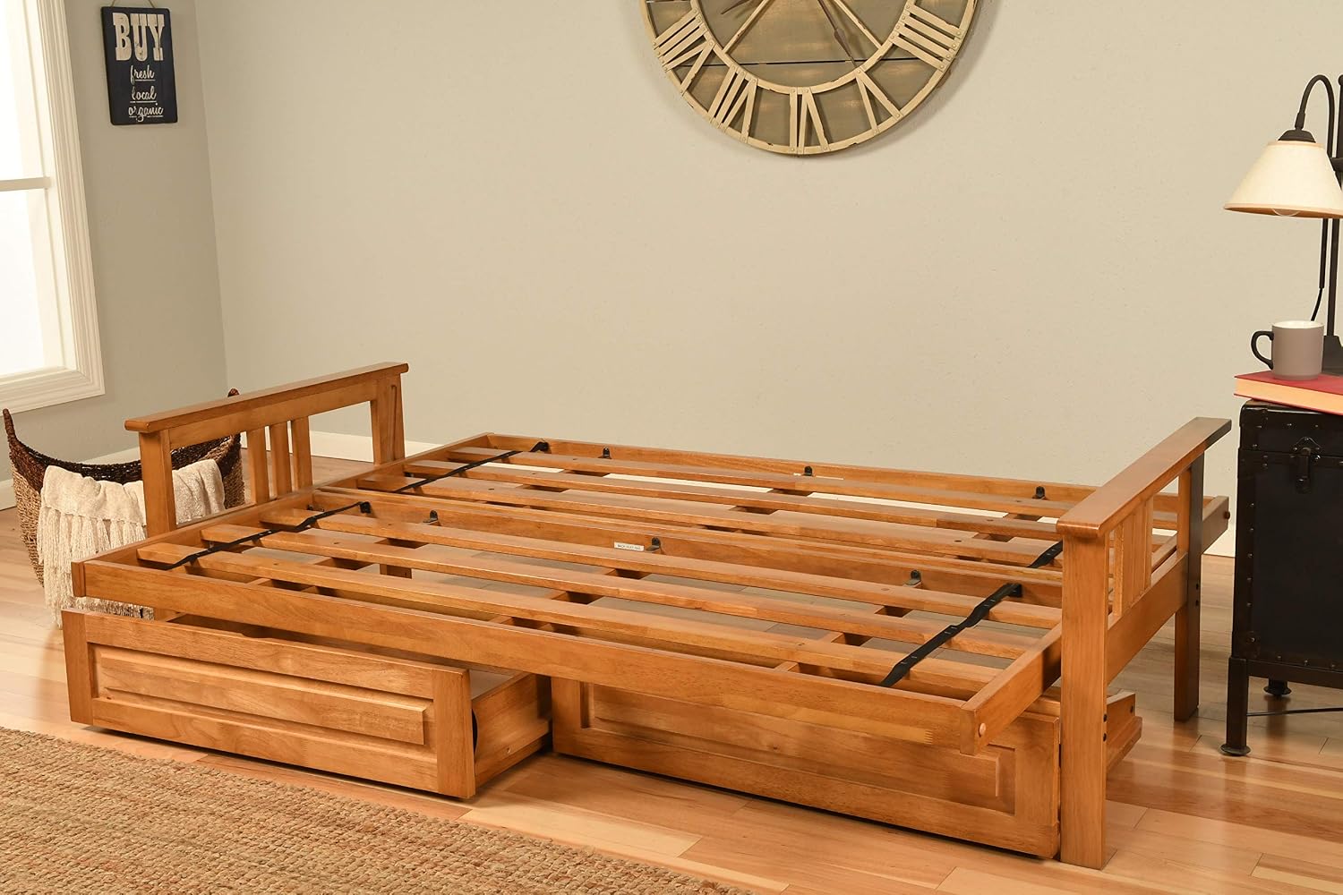 Kodiak Futons Monterey Futon Frame, No Drawers, Barbados