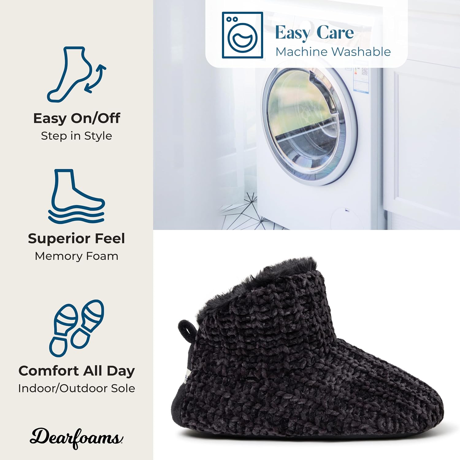 Dearfoams Women's Chenille Bootie Slipper