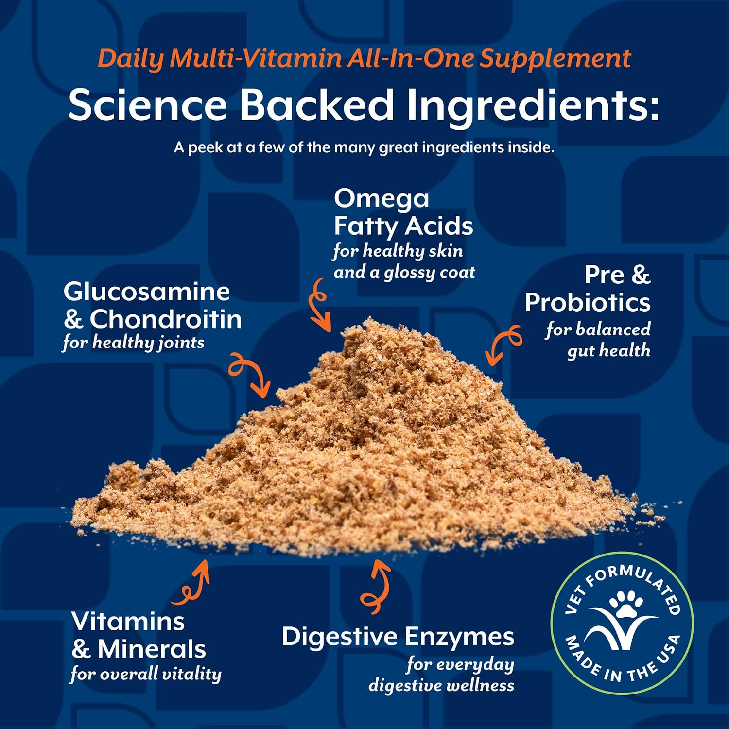 NaturVet All-in-One Cat & Dog Supplement Daily Multivitamin - 13 Oz Powder | Daily Multivitamin for Dogs & Cats - Supports Digestion, Skin & Coat with Omega-3, 6, 9 in a Wheat-Free Formula, 13 Oz Powder