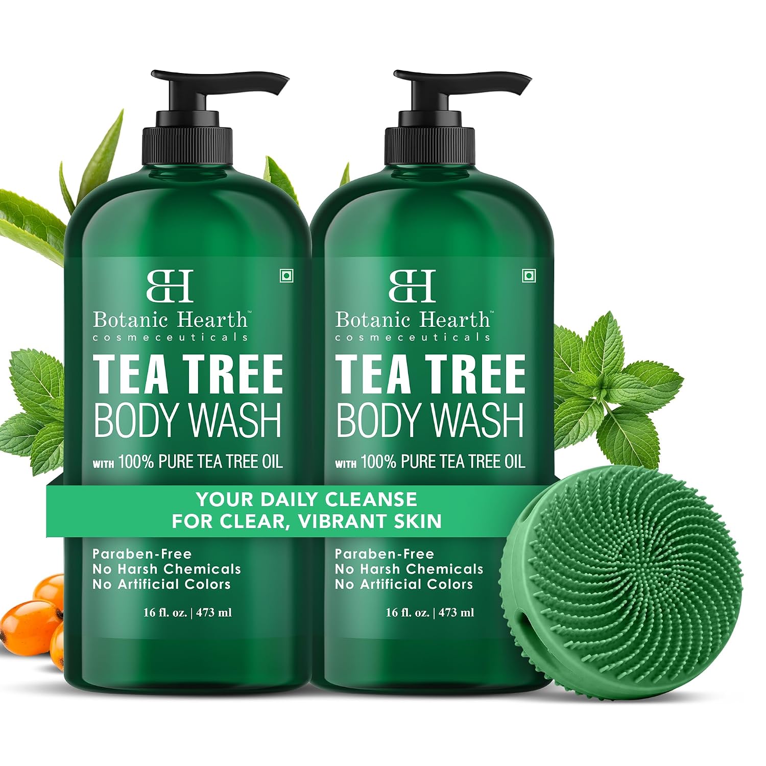 Botanic Hearth Tea Tree Body Wash With 100% Tea Tree Oil - 16 Fl oz