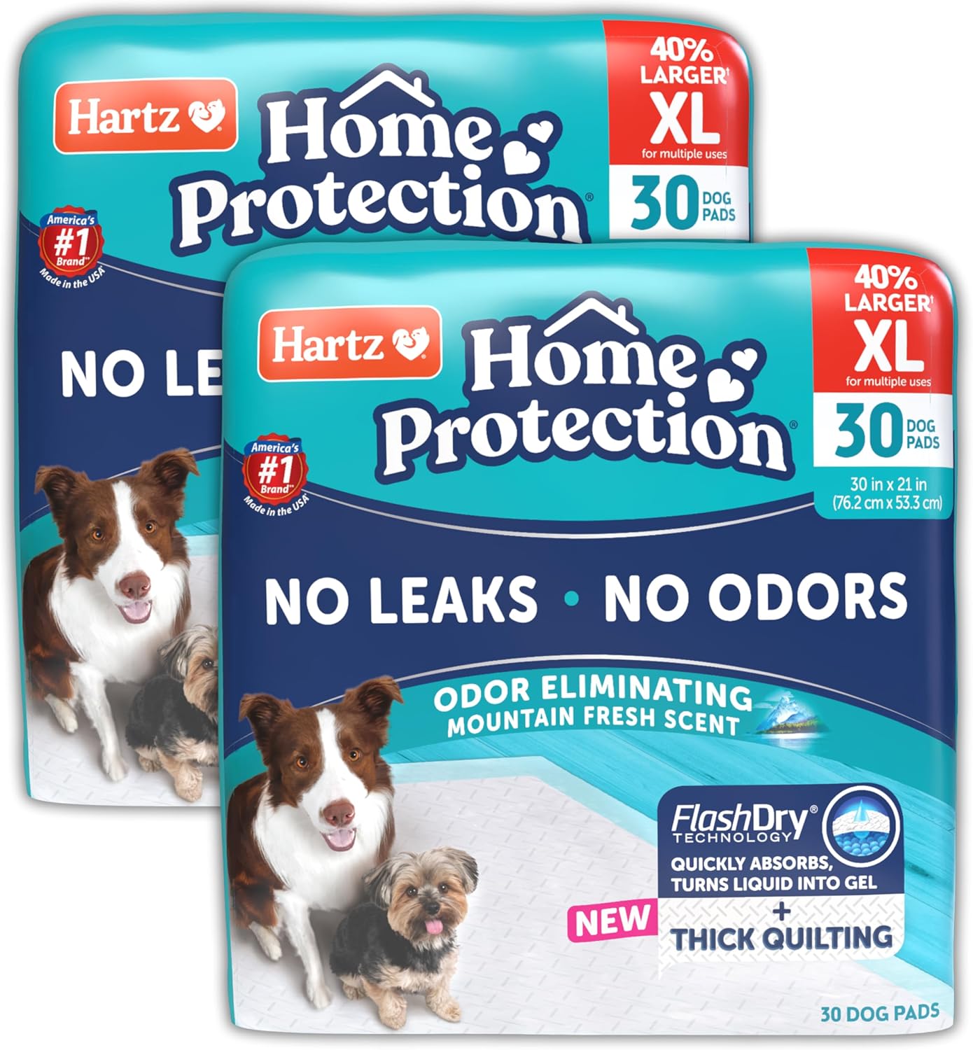 Hartz Home Protection Super Absorbent Odor Eliminating Lavender Scented No Leak Dog Pads,XL 30 count