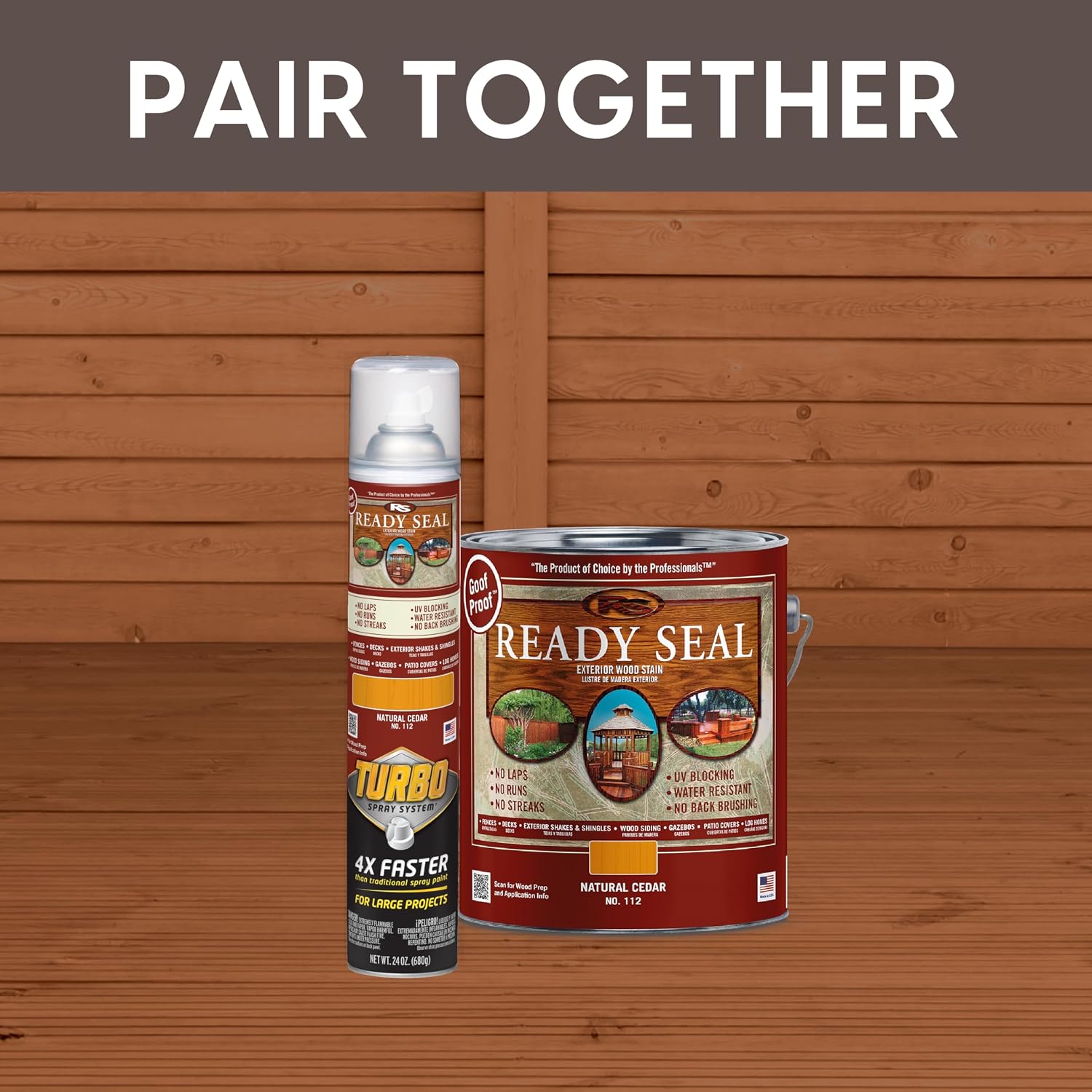 Ready Seal 7966104 5 gal Pail Exterior Wood Stain & Sealer, Light Oak
