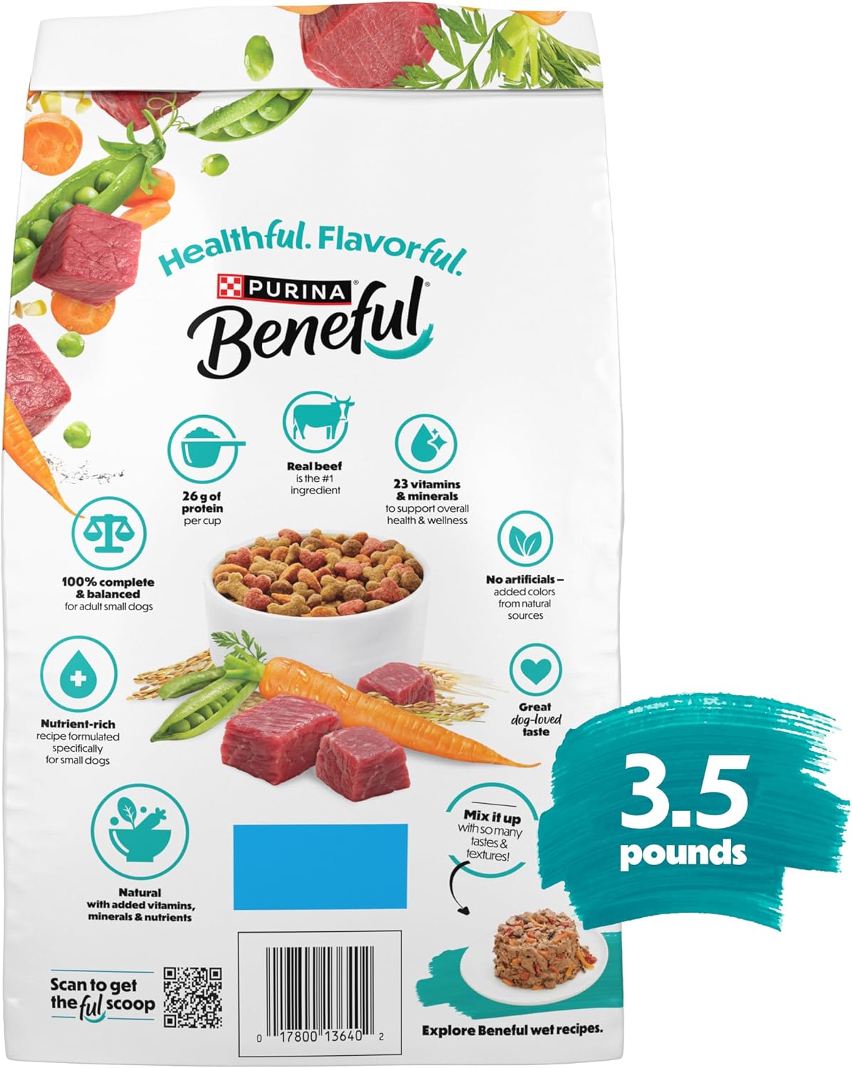 Purina Beneful Incredibites With Farm-Raised Beef Natural Small Breed Dry Dog Food With Added Vitamins