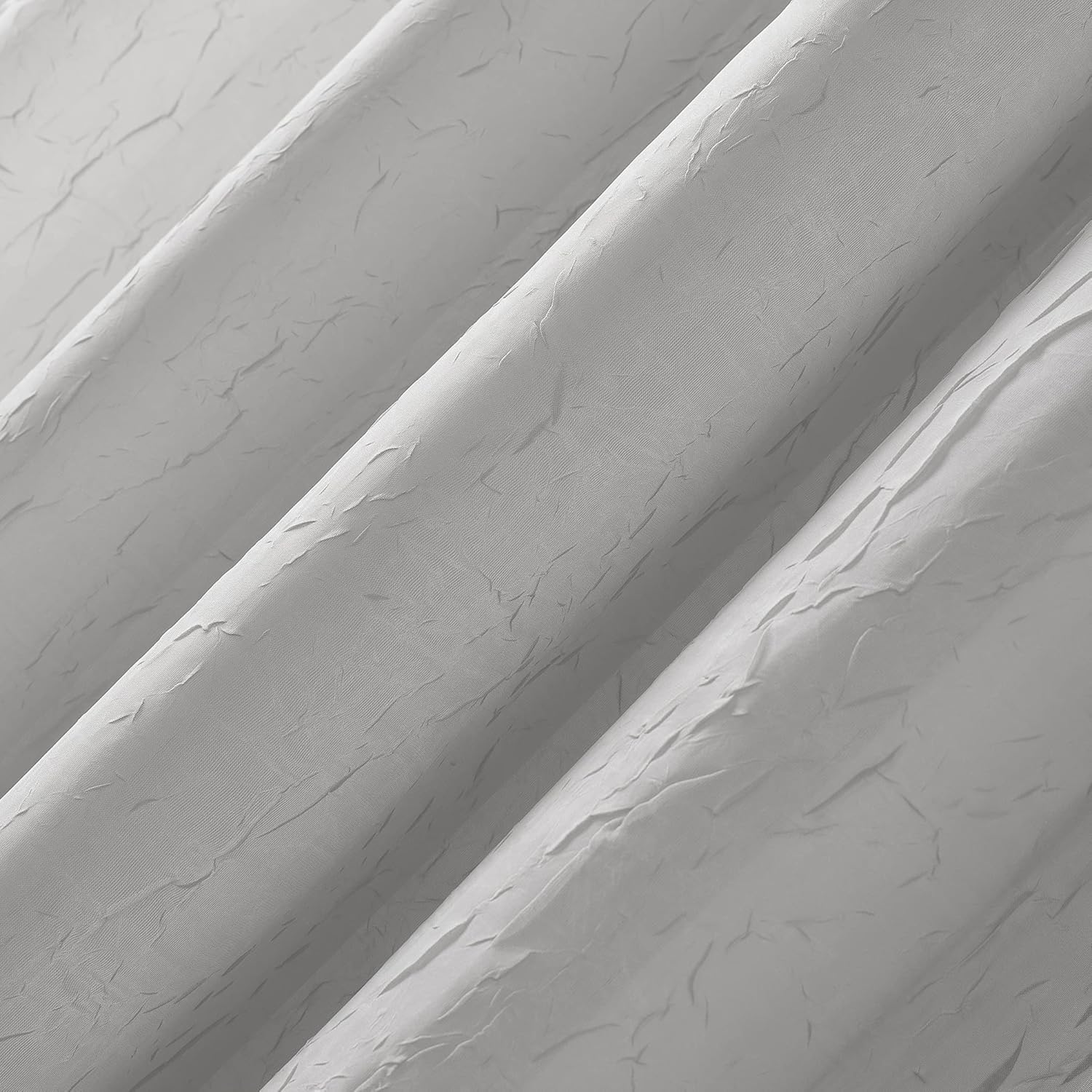 No. 918 Erica Crushed Sheer Voile Rod Pocket Curtain Panel, 51" x 108", Eggshell Off-White