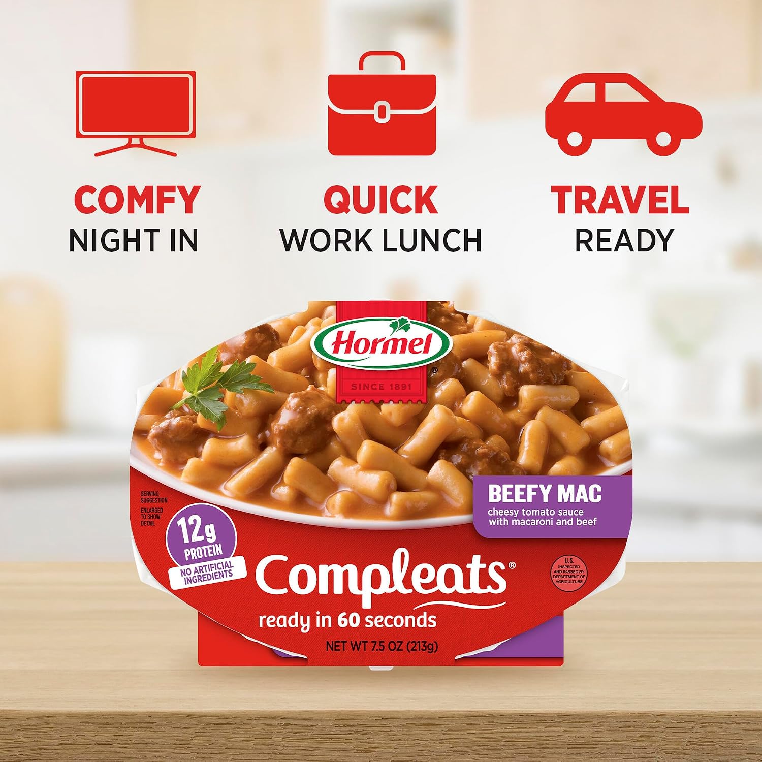 HORMEL COMPLEATS Chicken Alfredo Microwave Tray, 10 oz. (6 Pack)