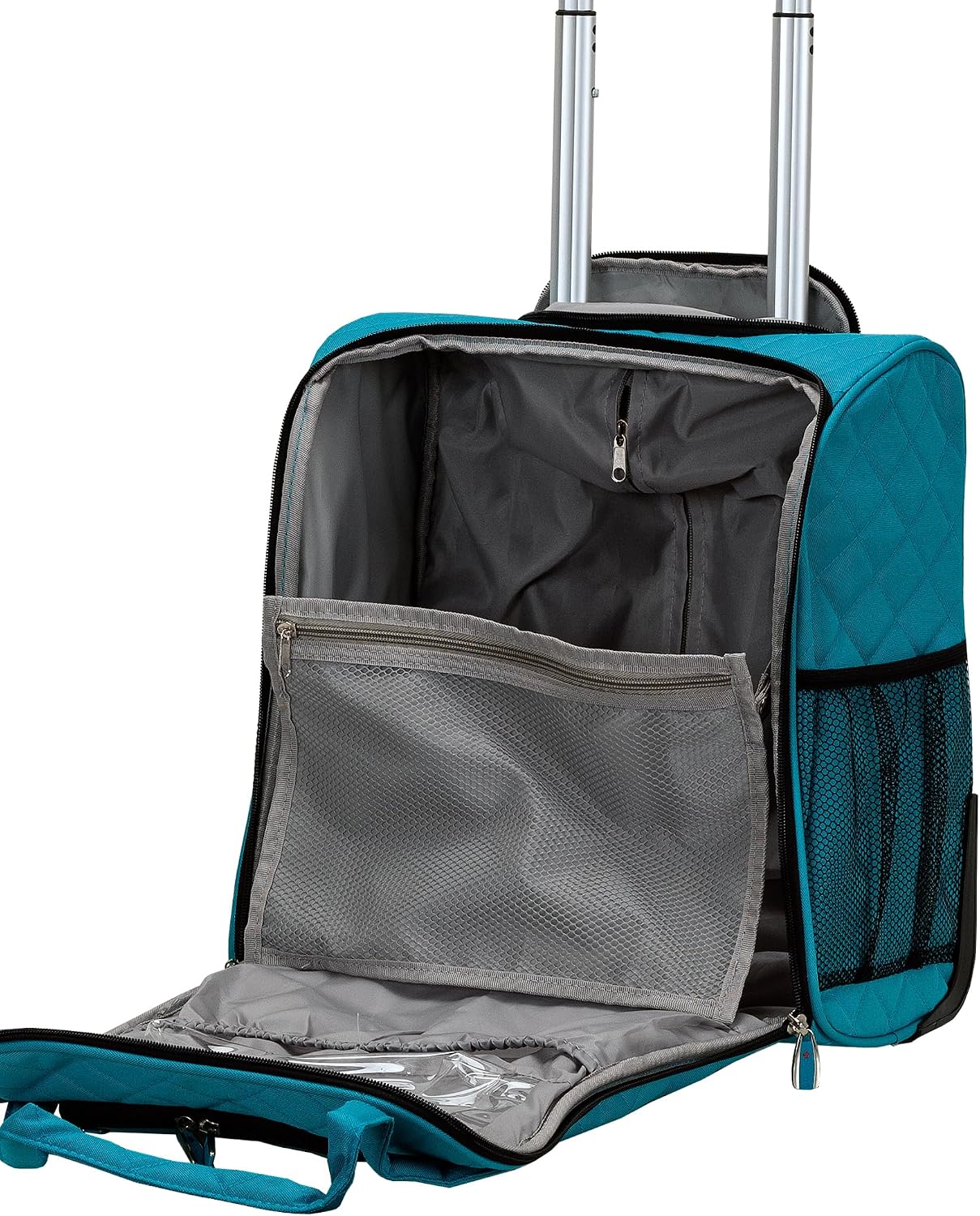 Rockland Melrose Upright Wheeled Underseater Carry-On Luggage, Red